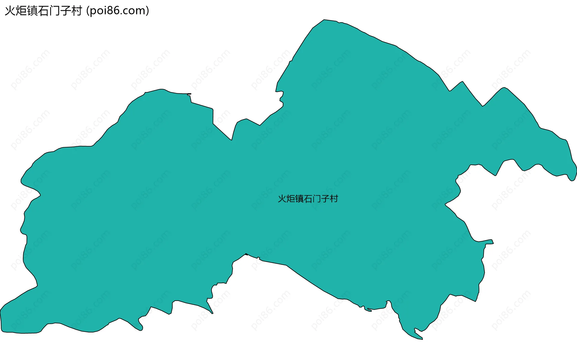 火炬镇石门子村边界地图