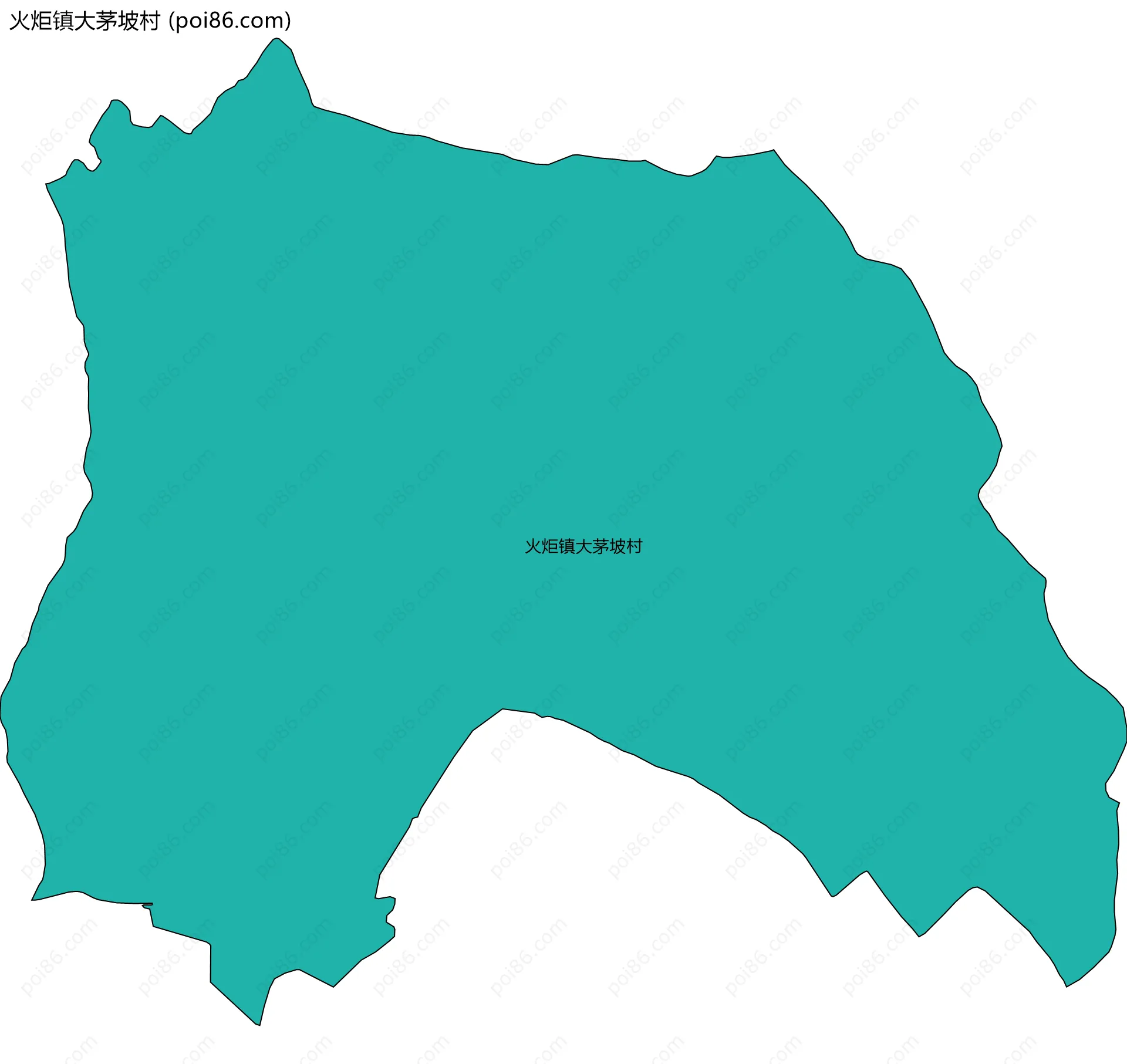 火炬镇大茅坡村边界地图