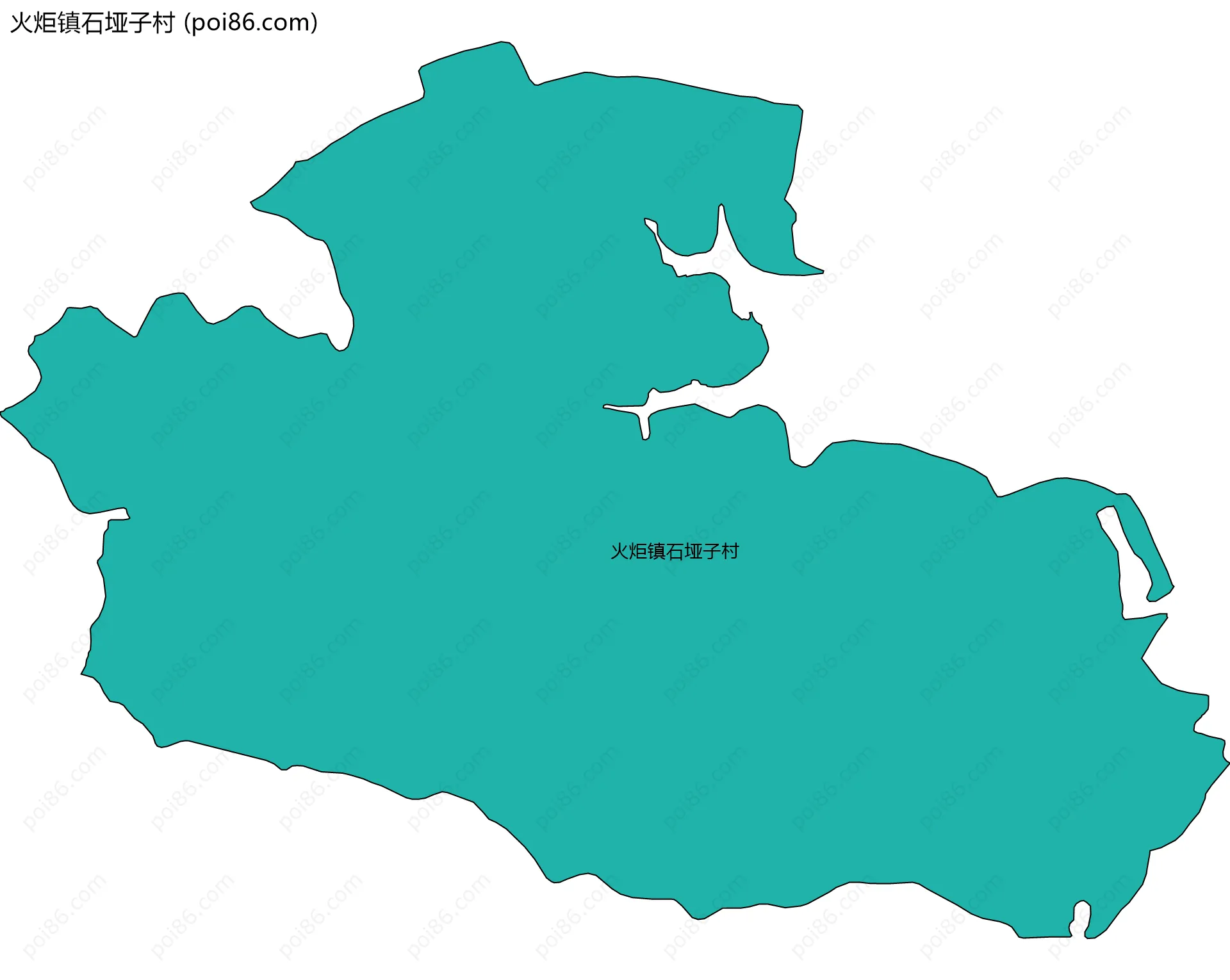 火炬镇石垭子村边界地图