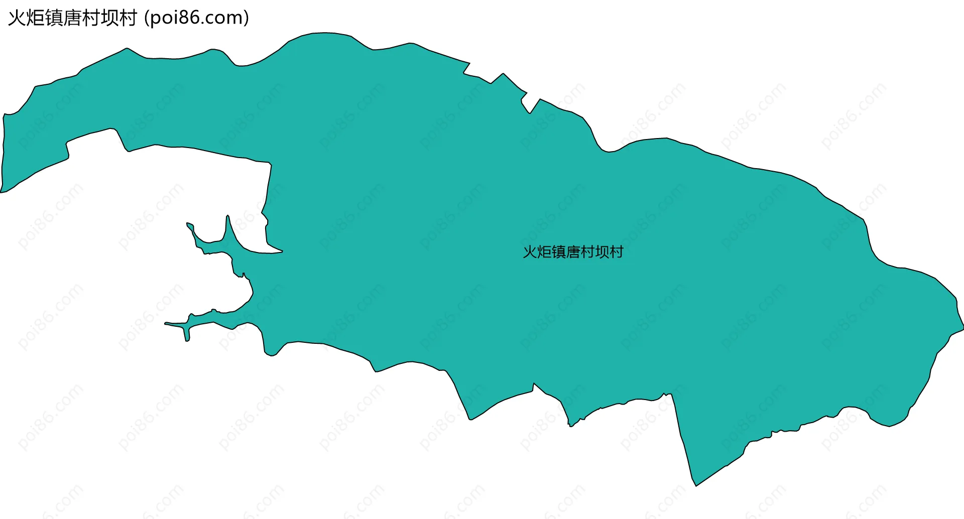 火炬镇唐村坝村边界地图