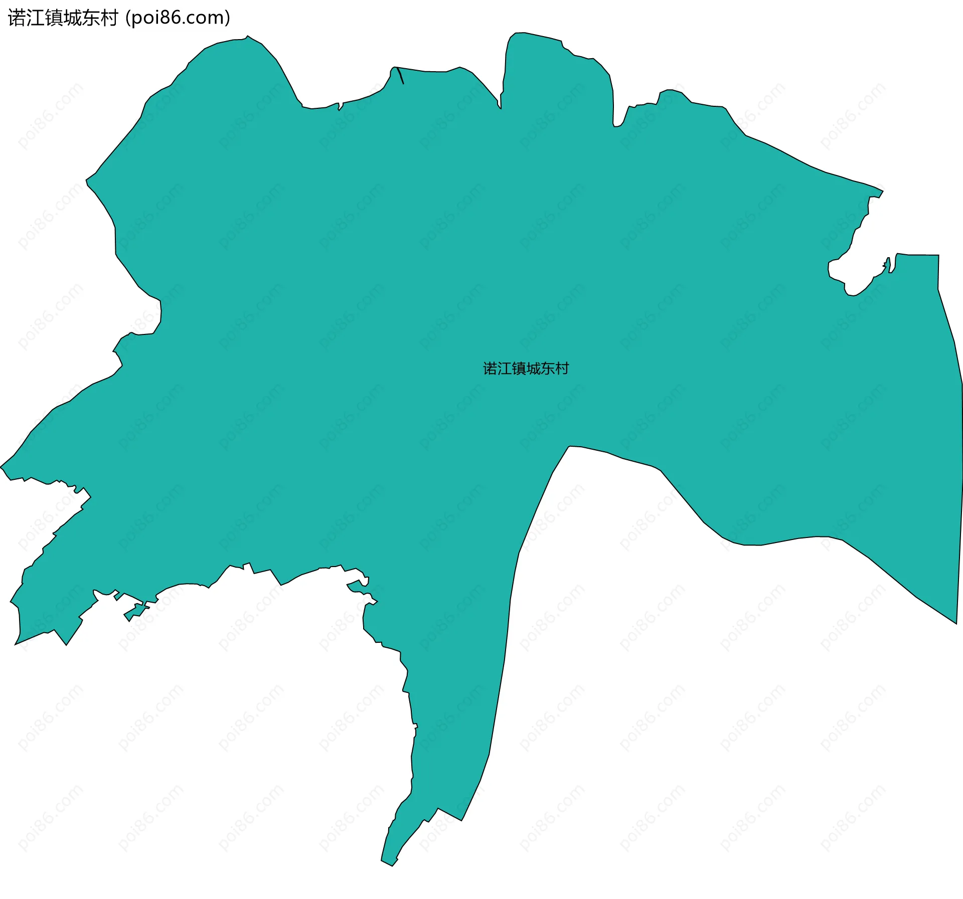 诺江镇城东村边界地图