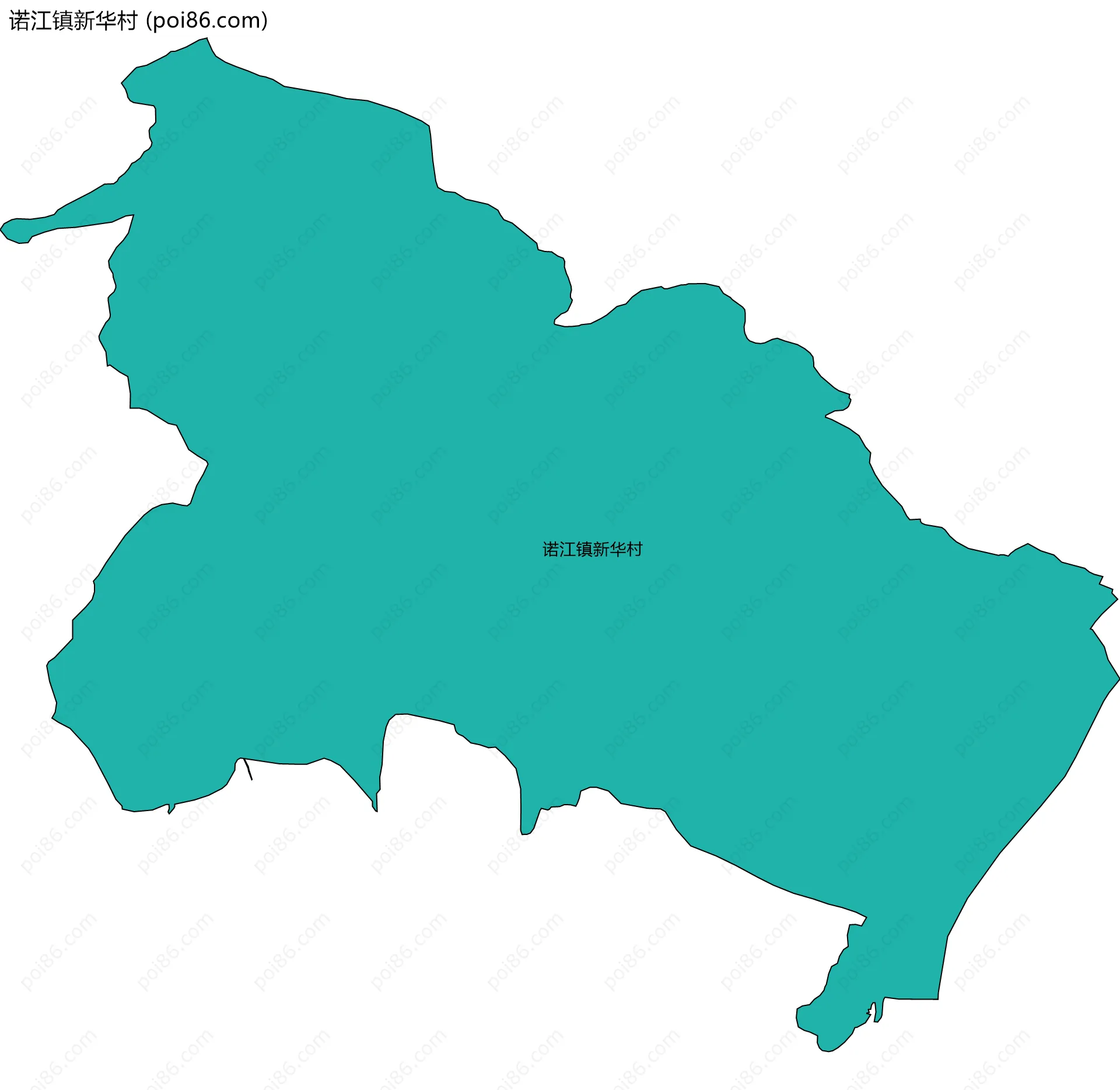 诺江镇新华村边界地图