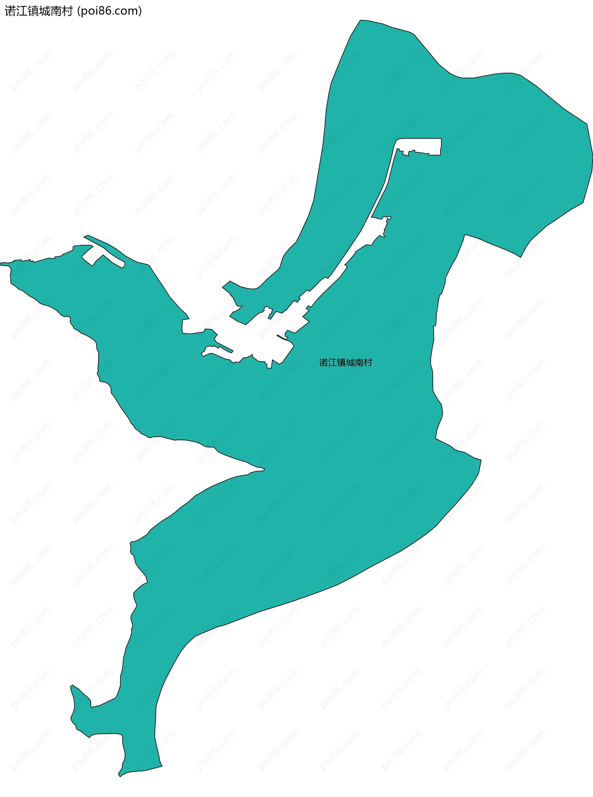 诺江镇城南村边界地图