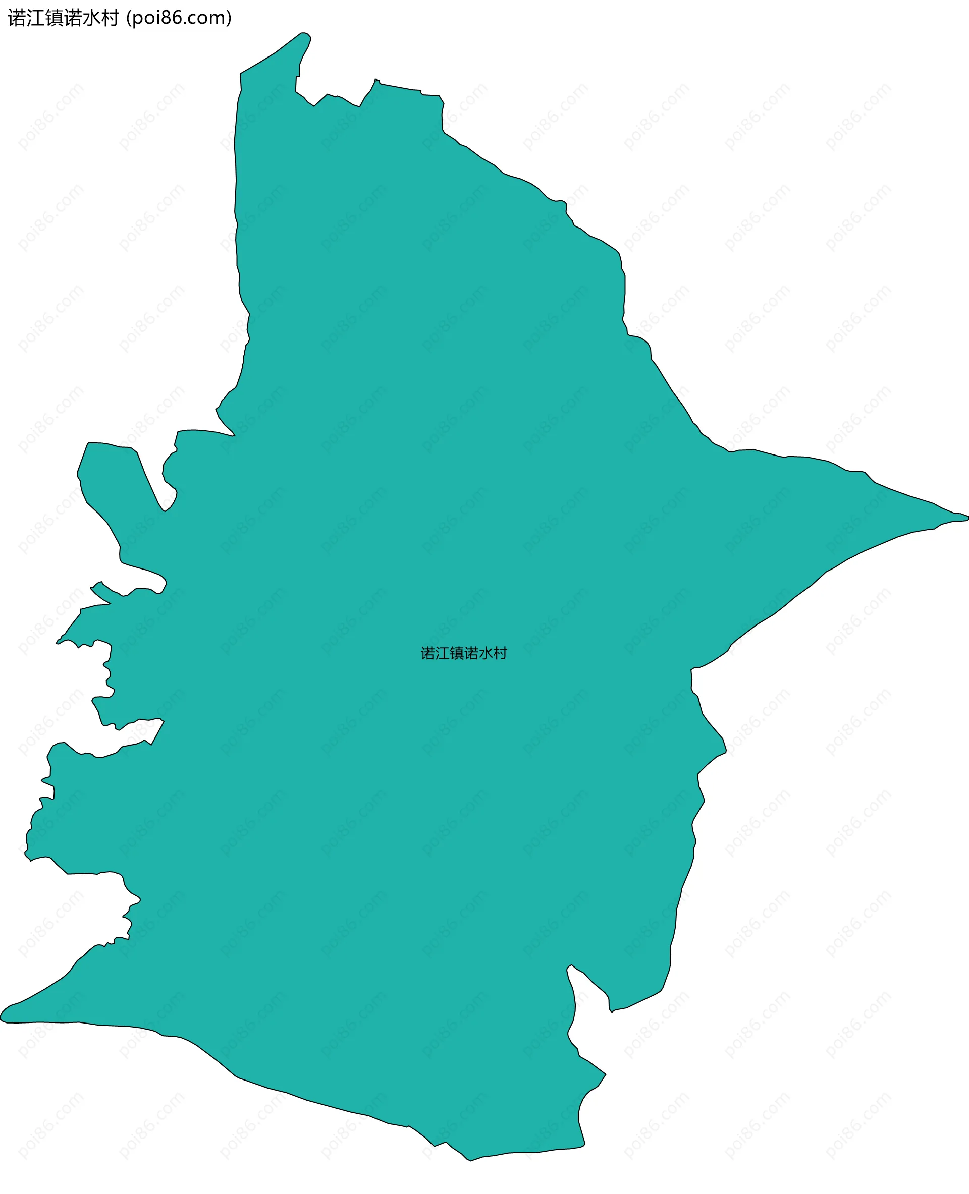 诺江镇诺水村边界地图