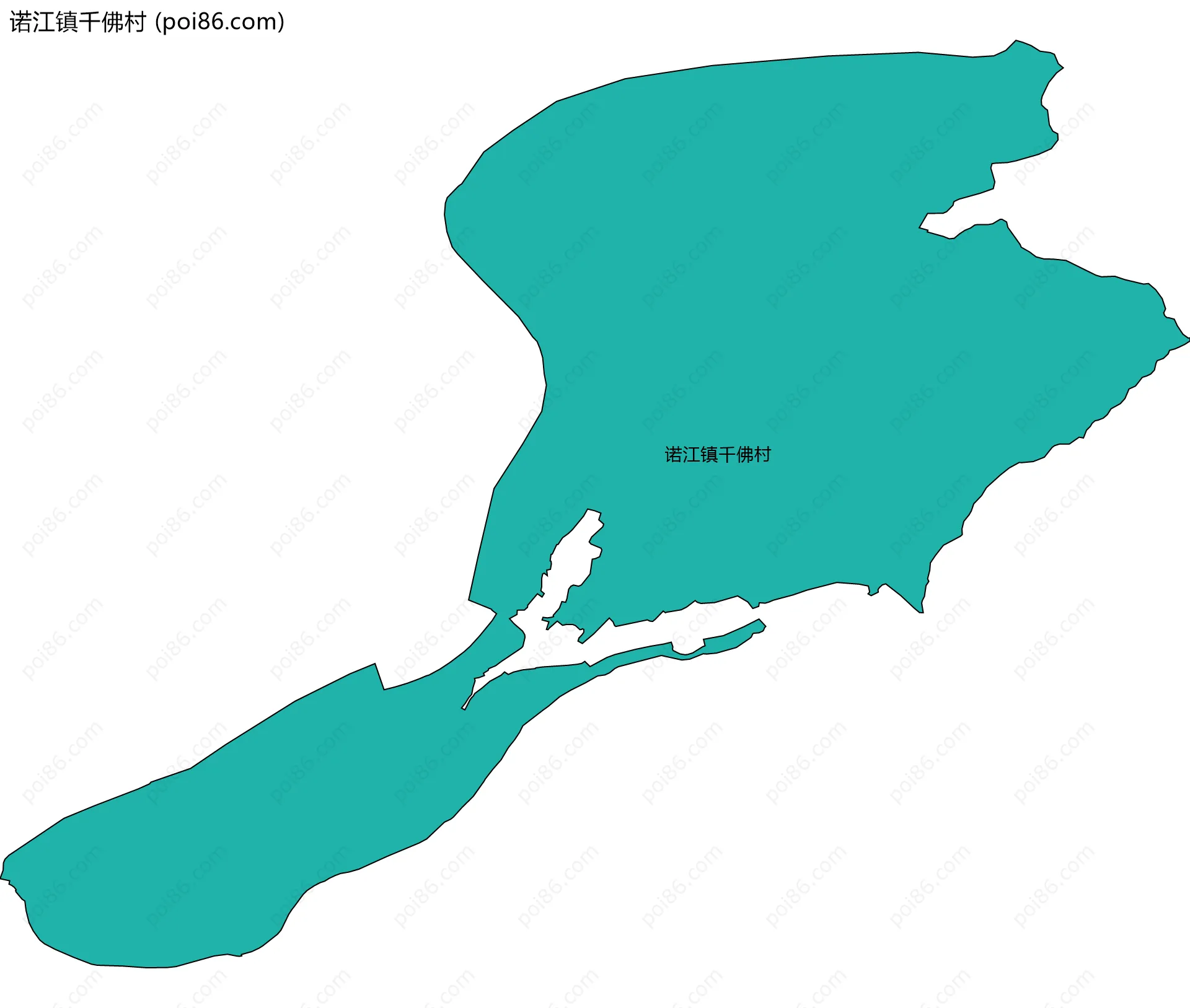 诺江镇千佛村边界地图
