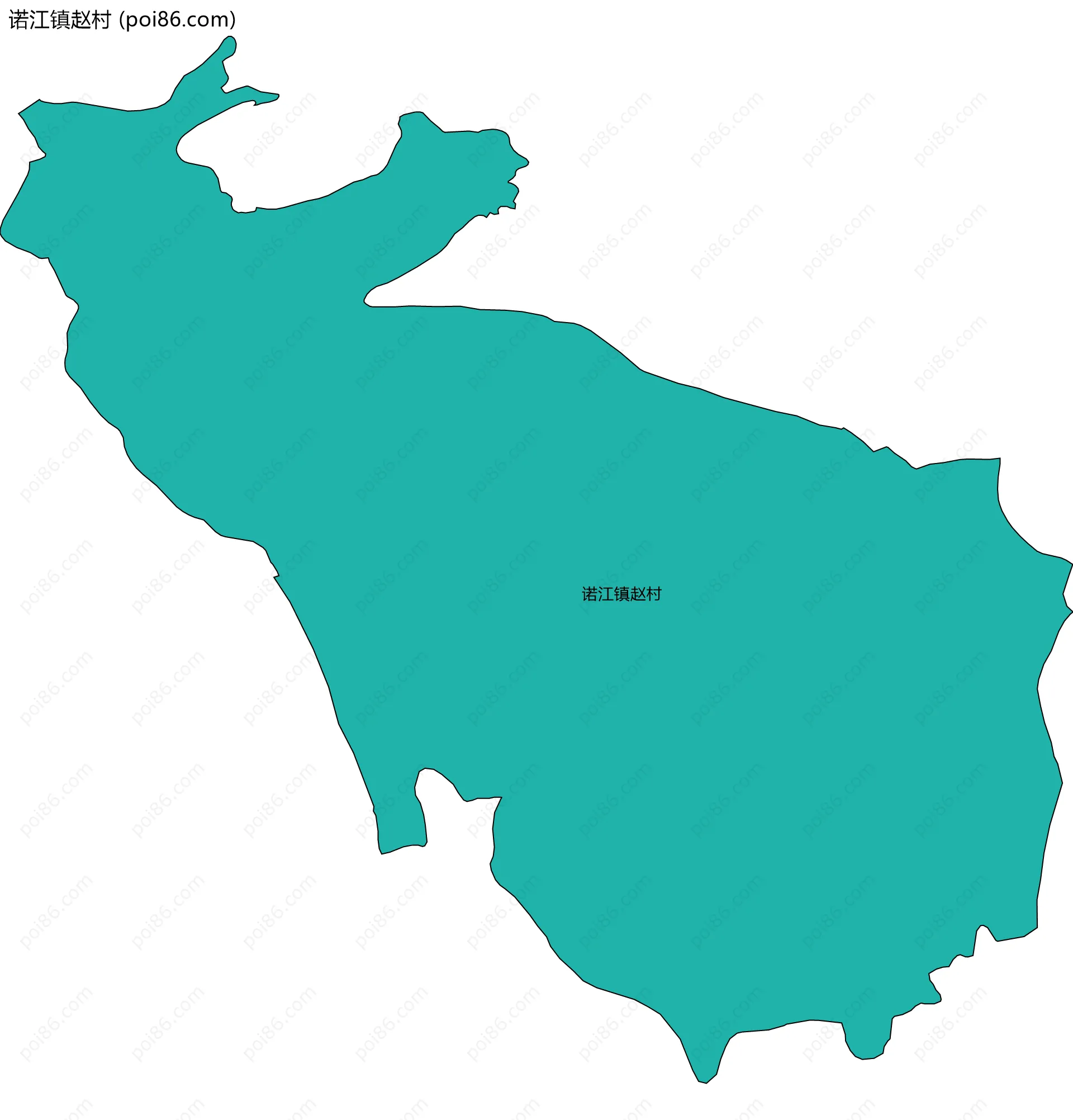 诺江镇赵村边界地图