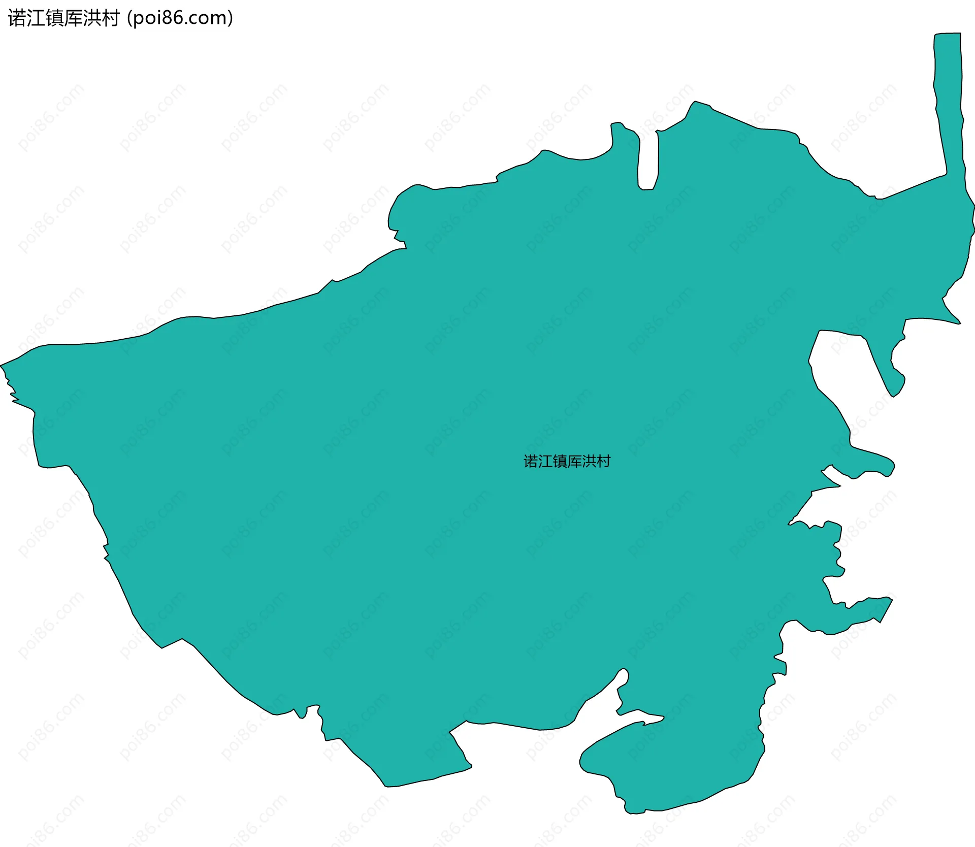诺江镇厍洪村边界地图
