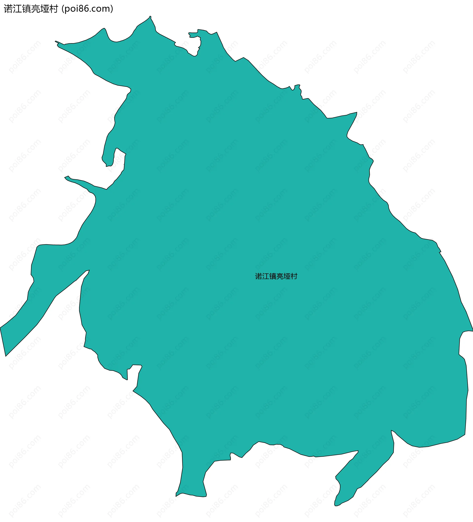 诺江镇亮垭村边界地图