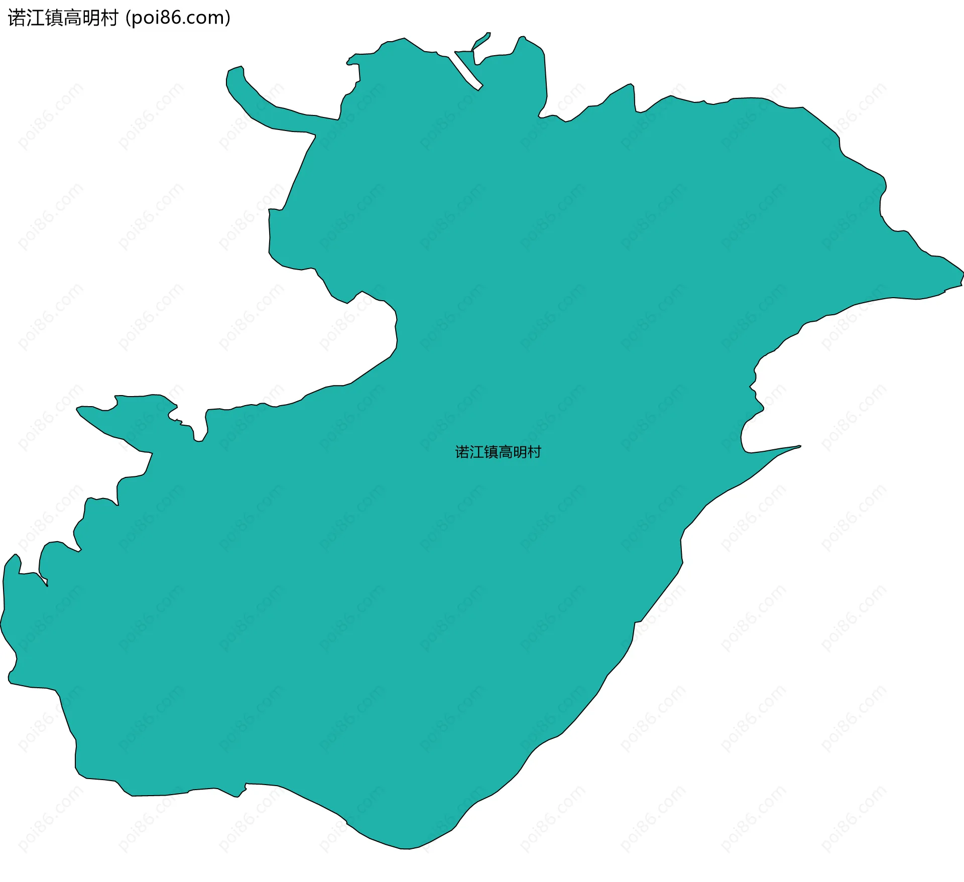 诺江镇高明村边界地图