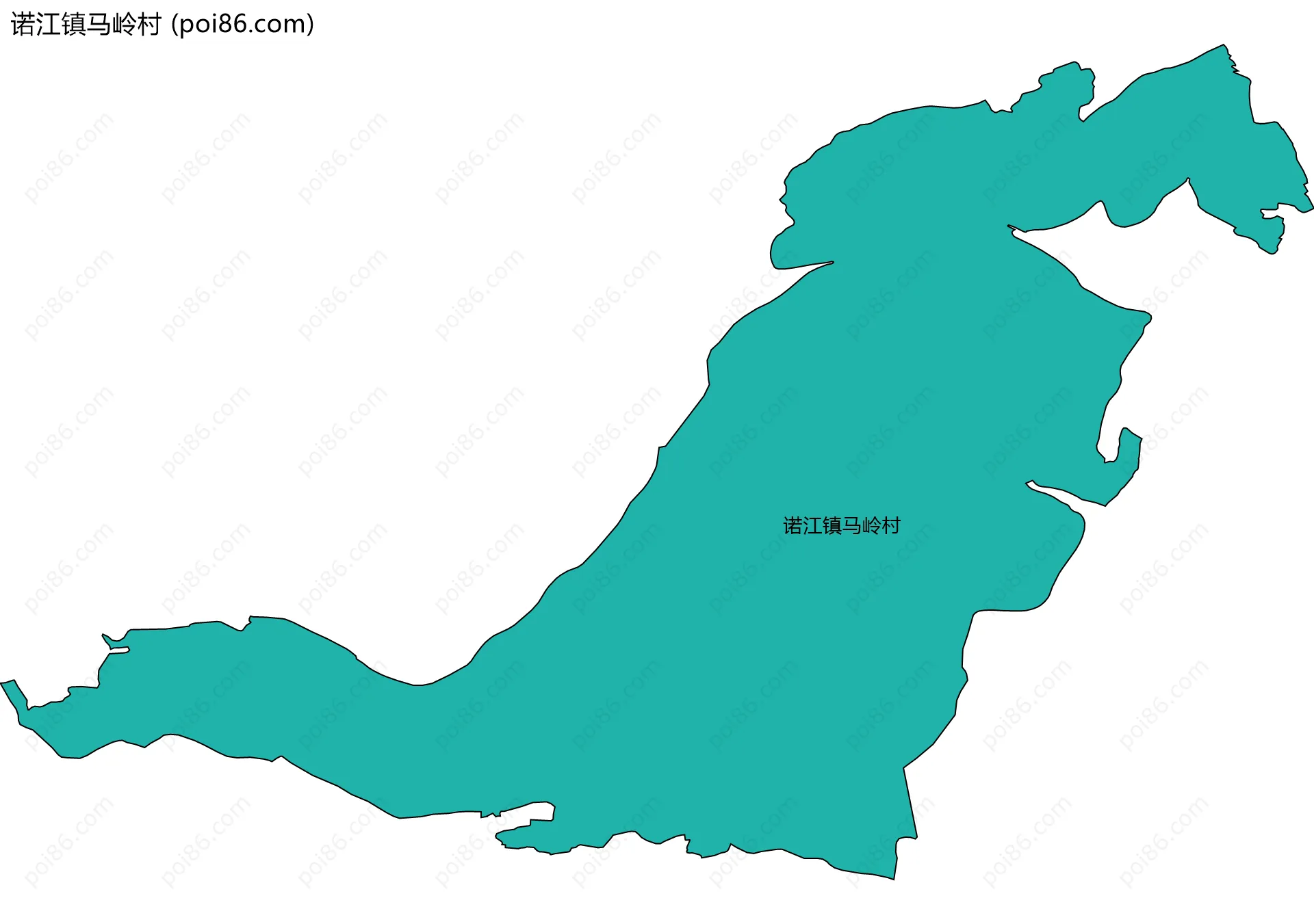 诺江镇马岭村边界地图