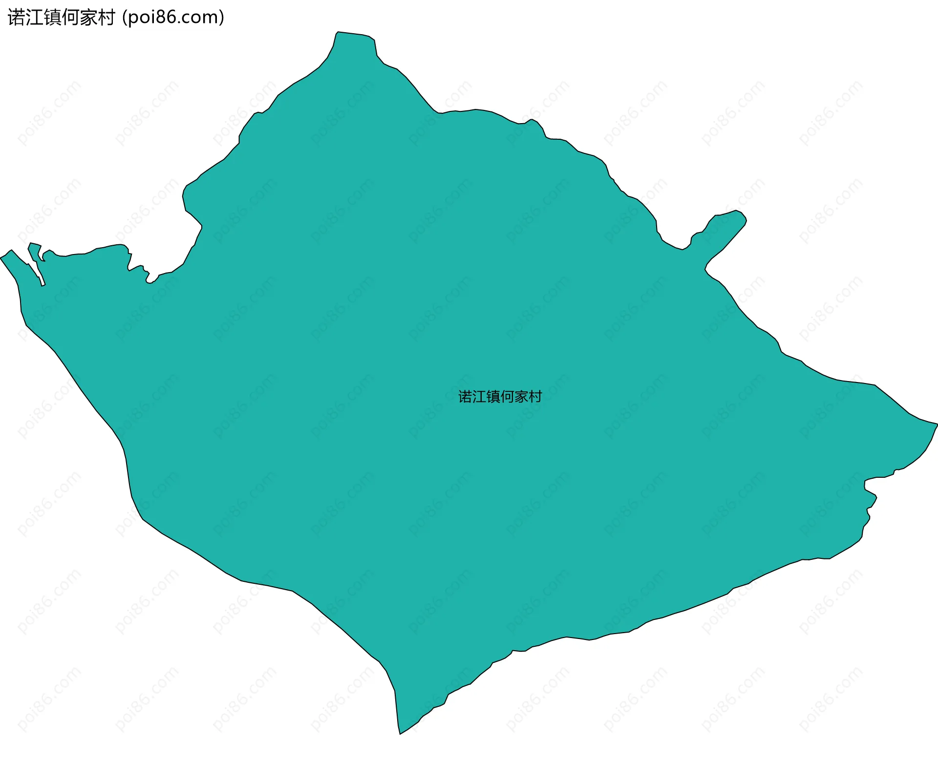 诺江镇何家村边界地图