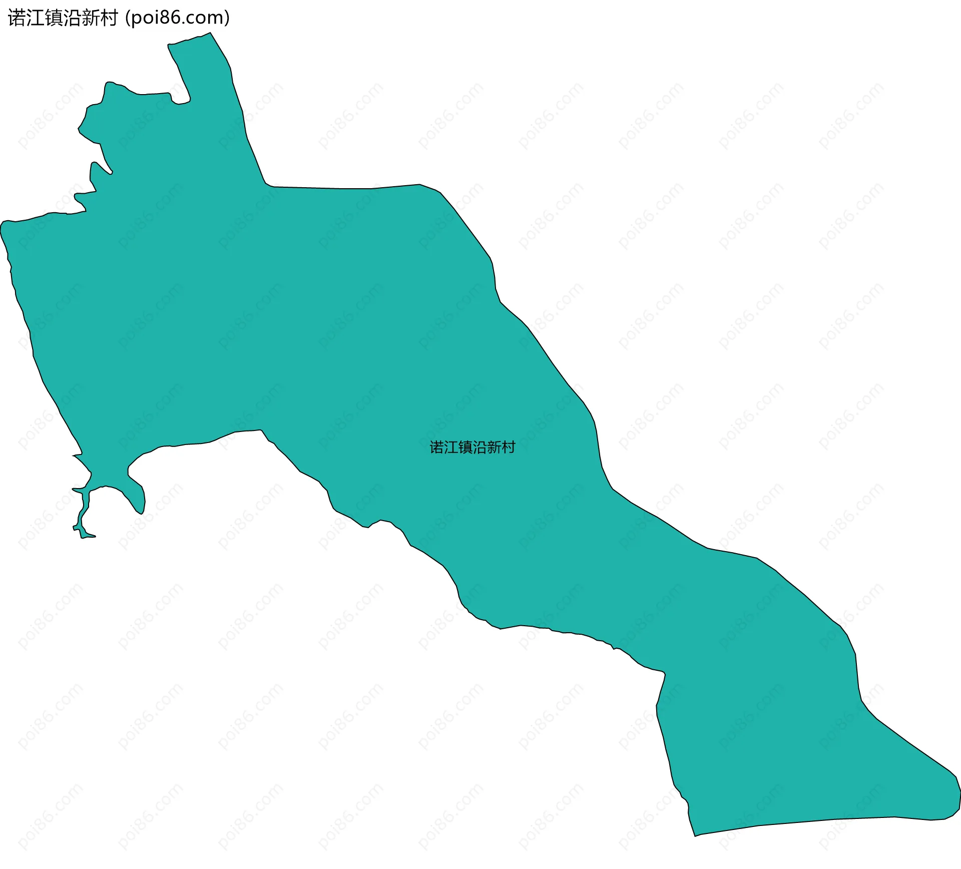 诺江镇沿新村边界地图