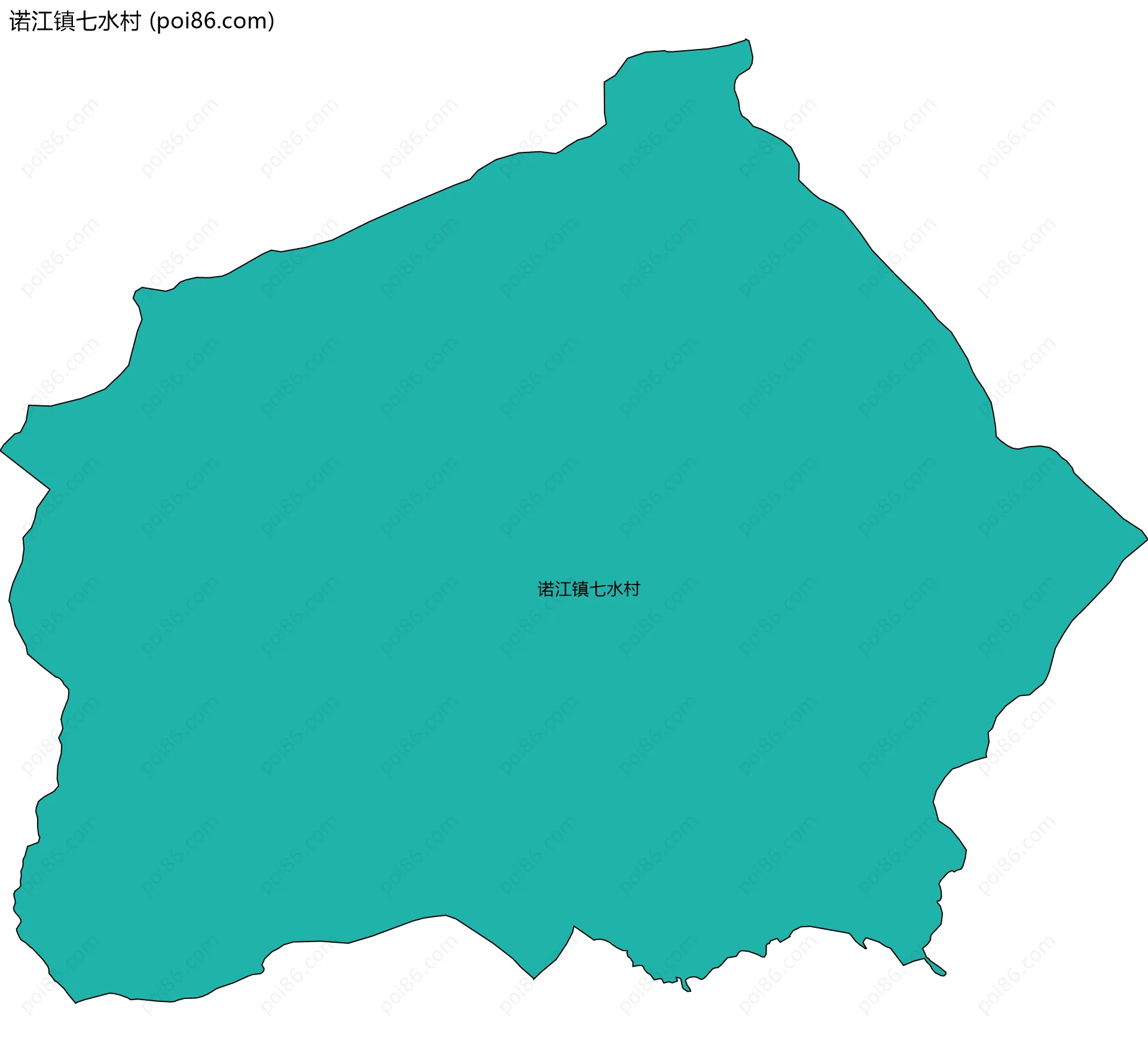 诺江镇七水村边界地图
