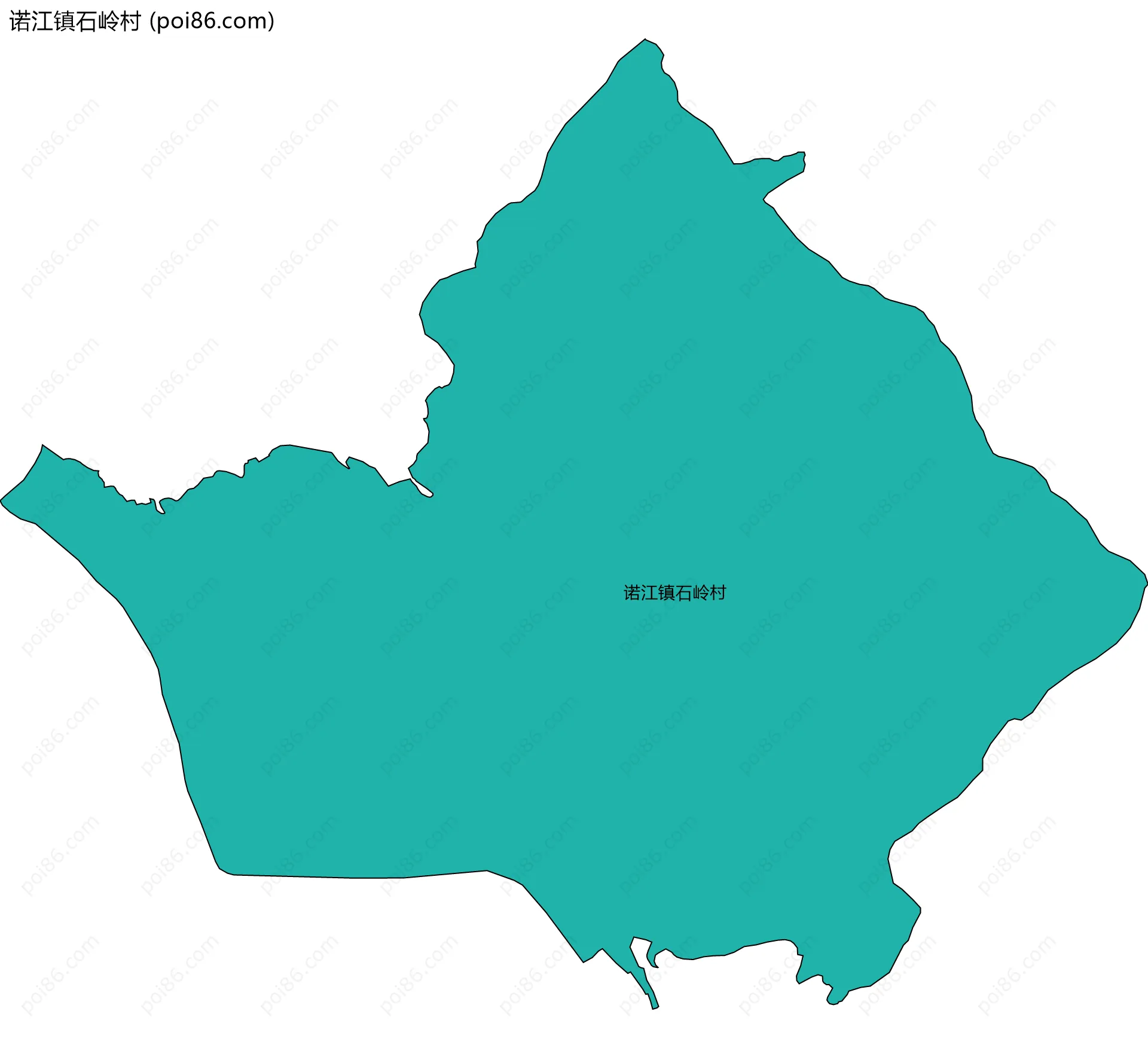 诺江镇石岭村边界地图