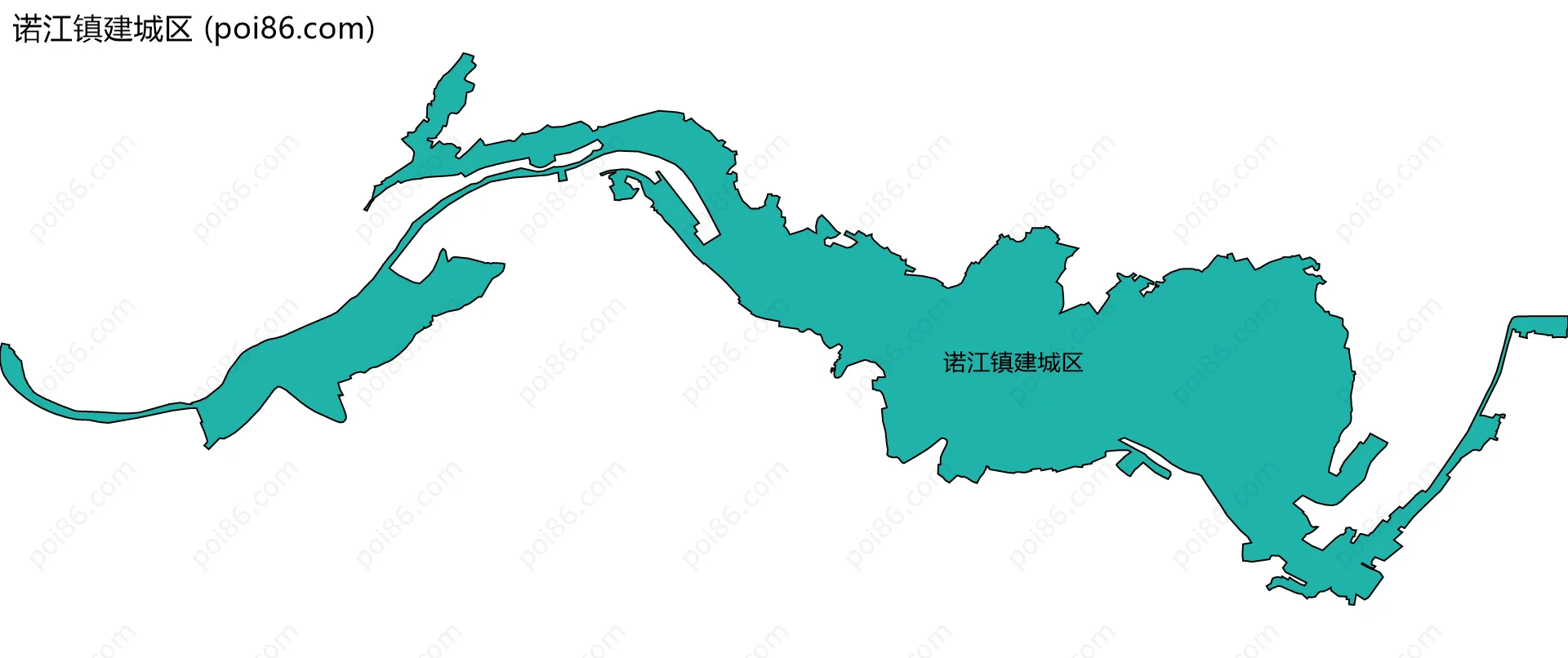诺江镇建城区边界地图