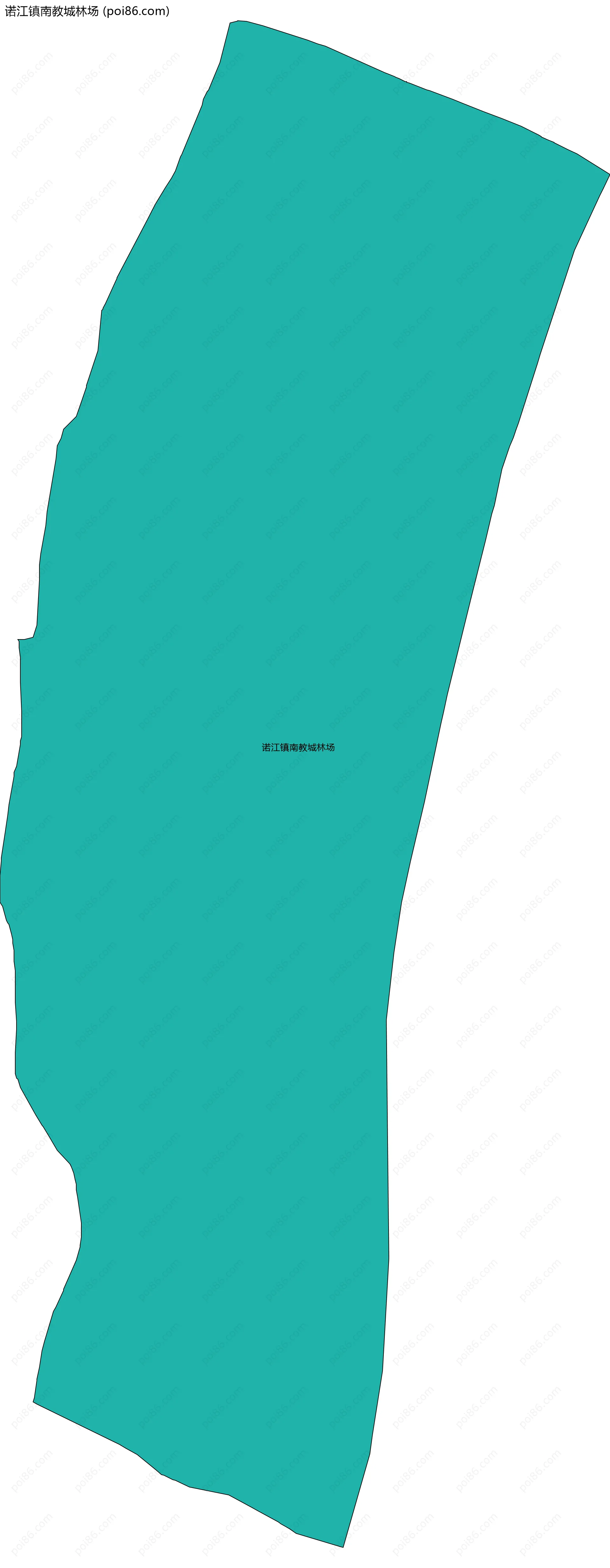 诺江镇南教城林场边界地图