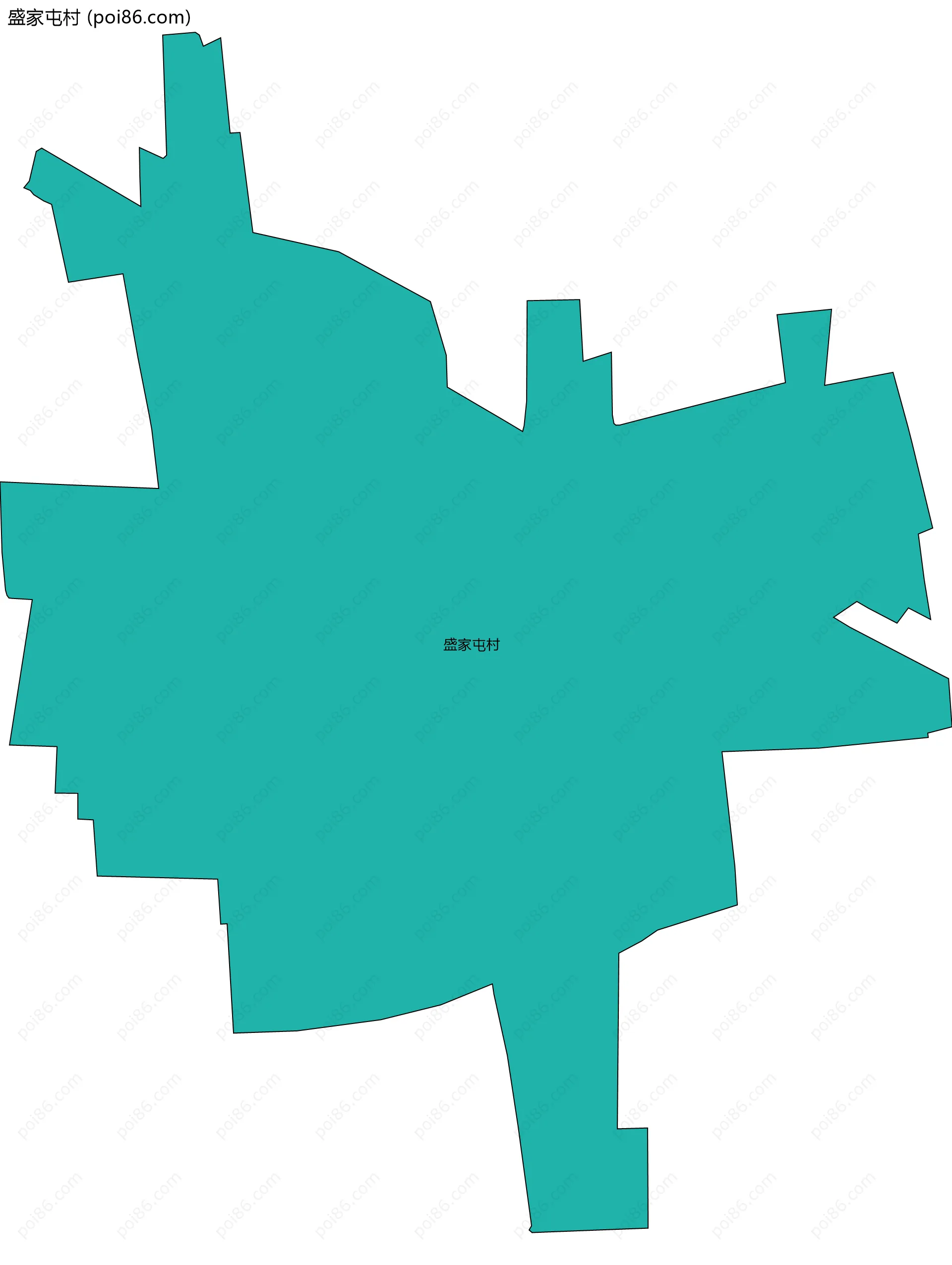 盛家屯村边界地图