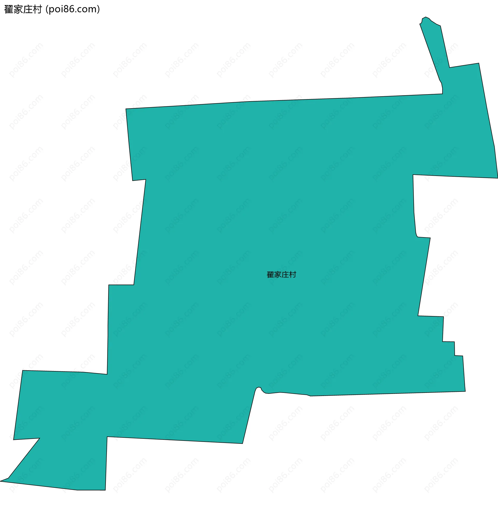 翟家庄村边界地图