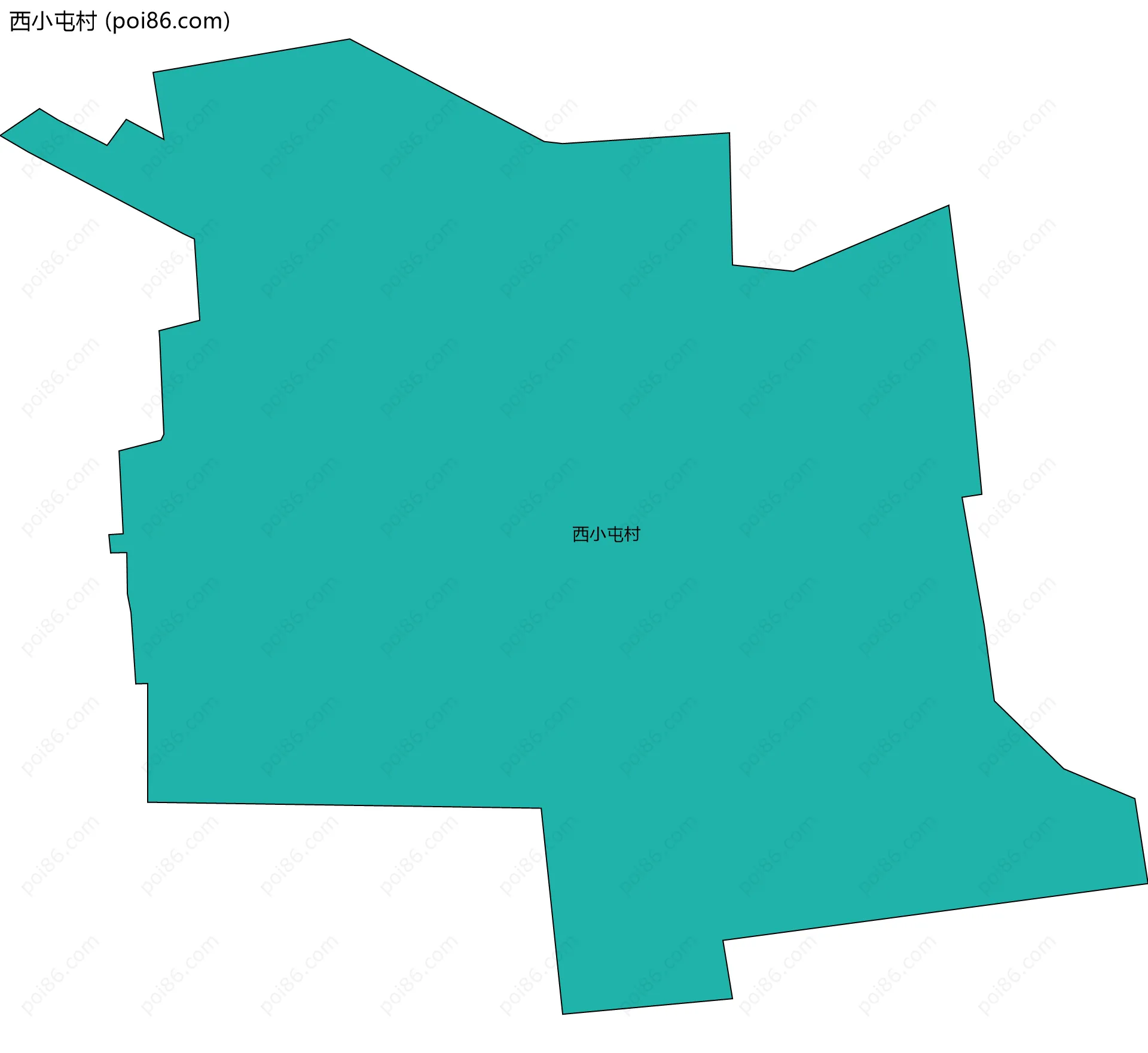 西小屯村边界地图