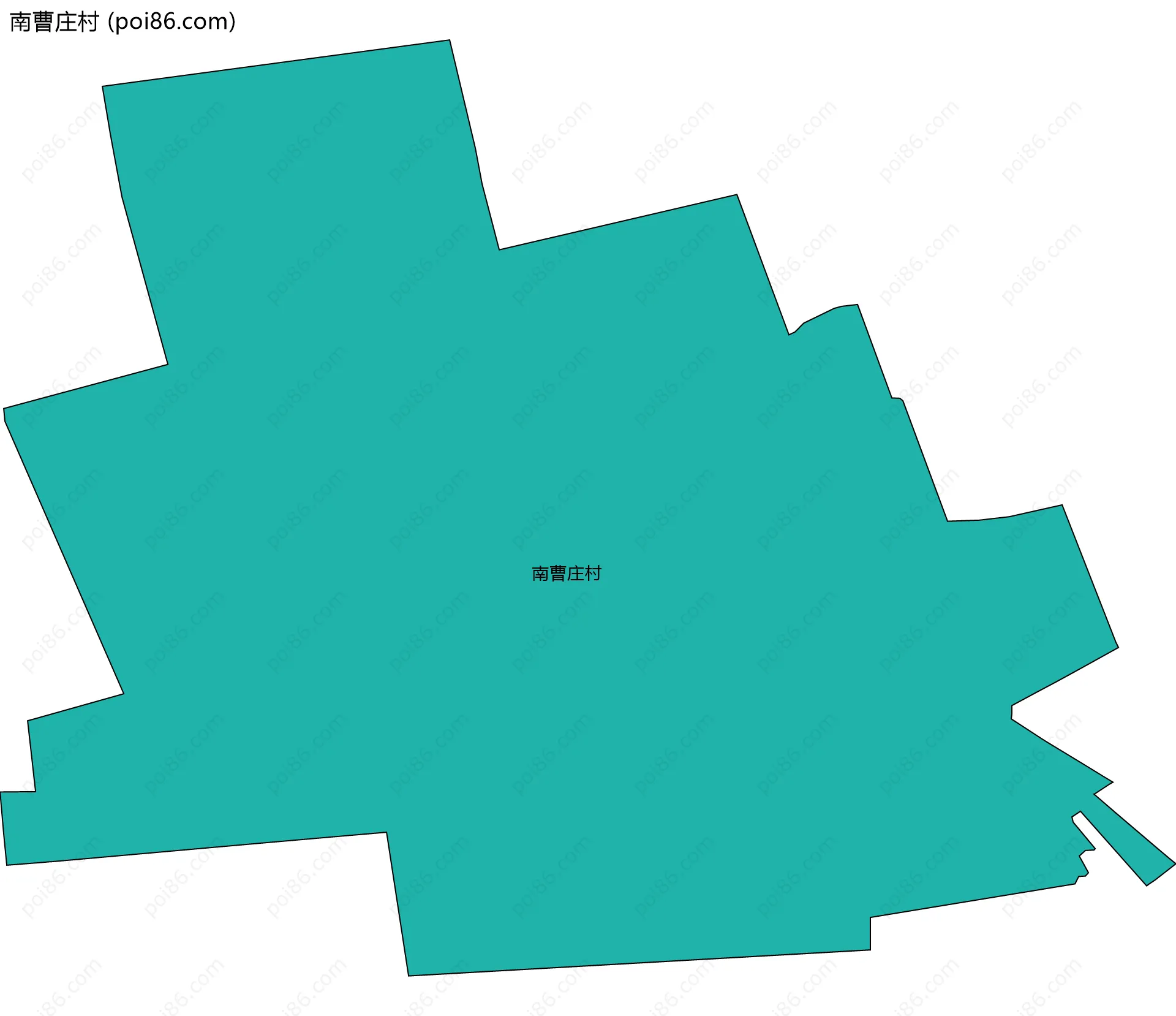 南曹庄村边界地图
