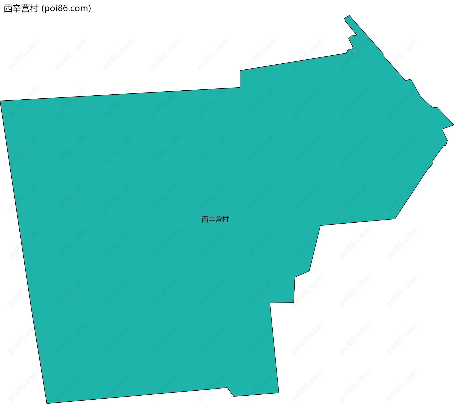 西辛营村边界地图