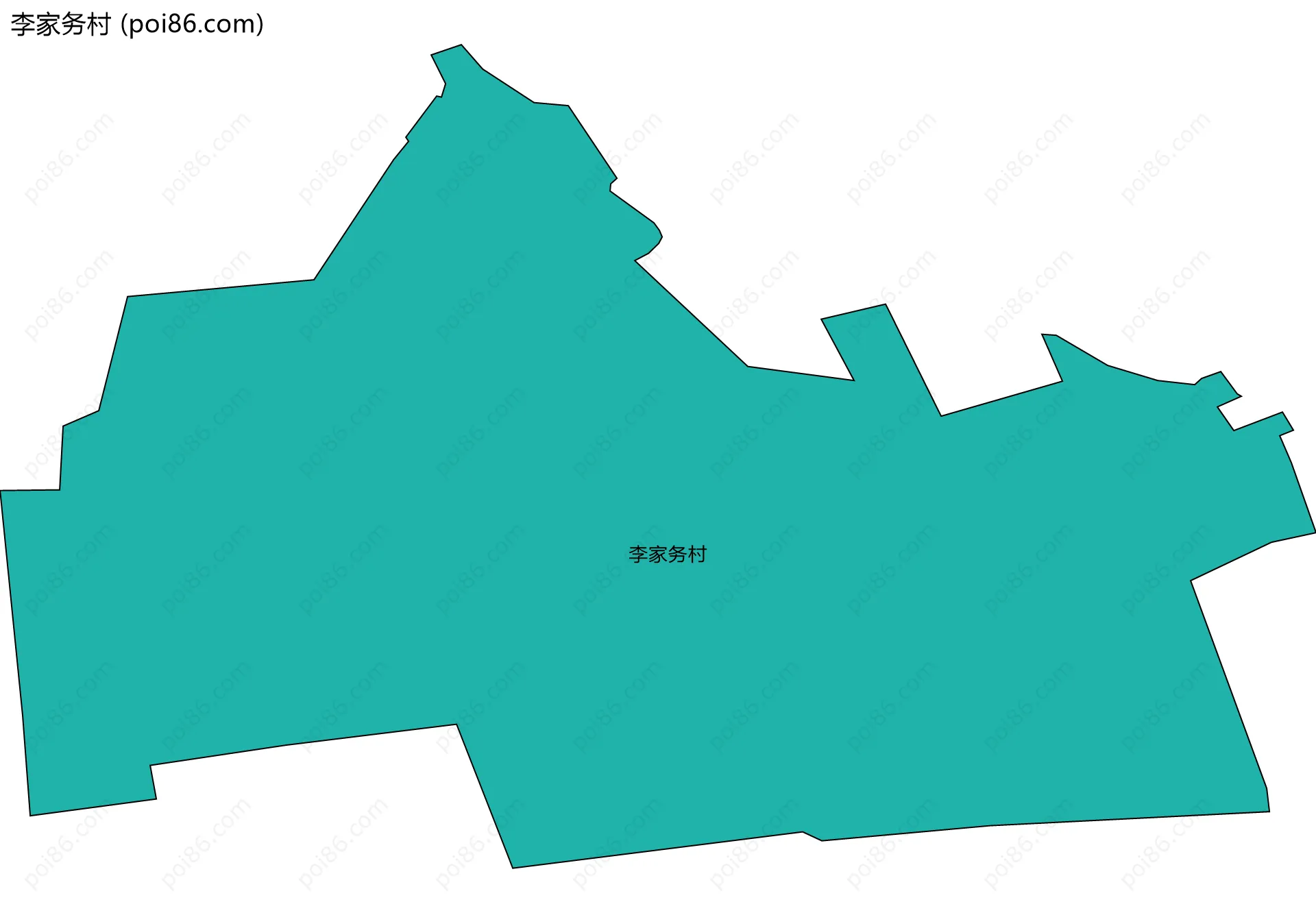 李家务村边界地图