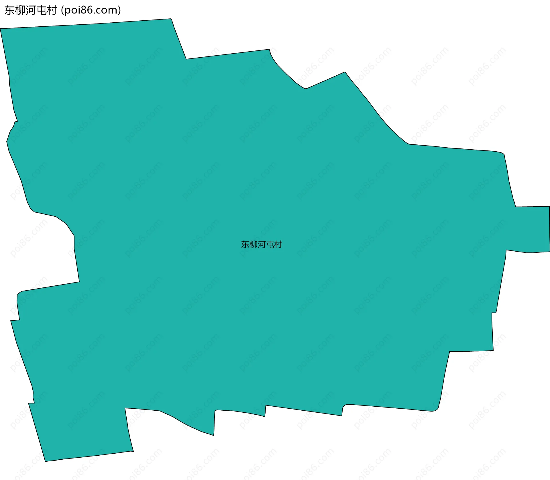 东柳河屯村边界地图