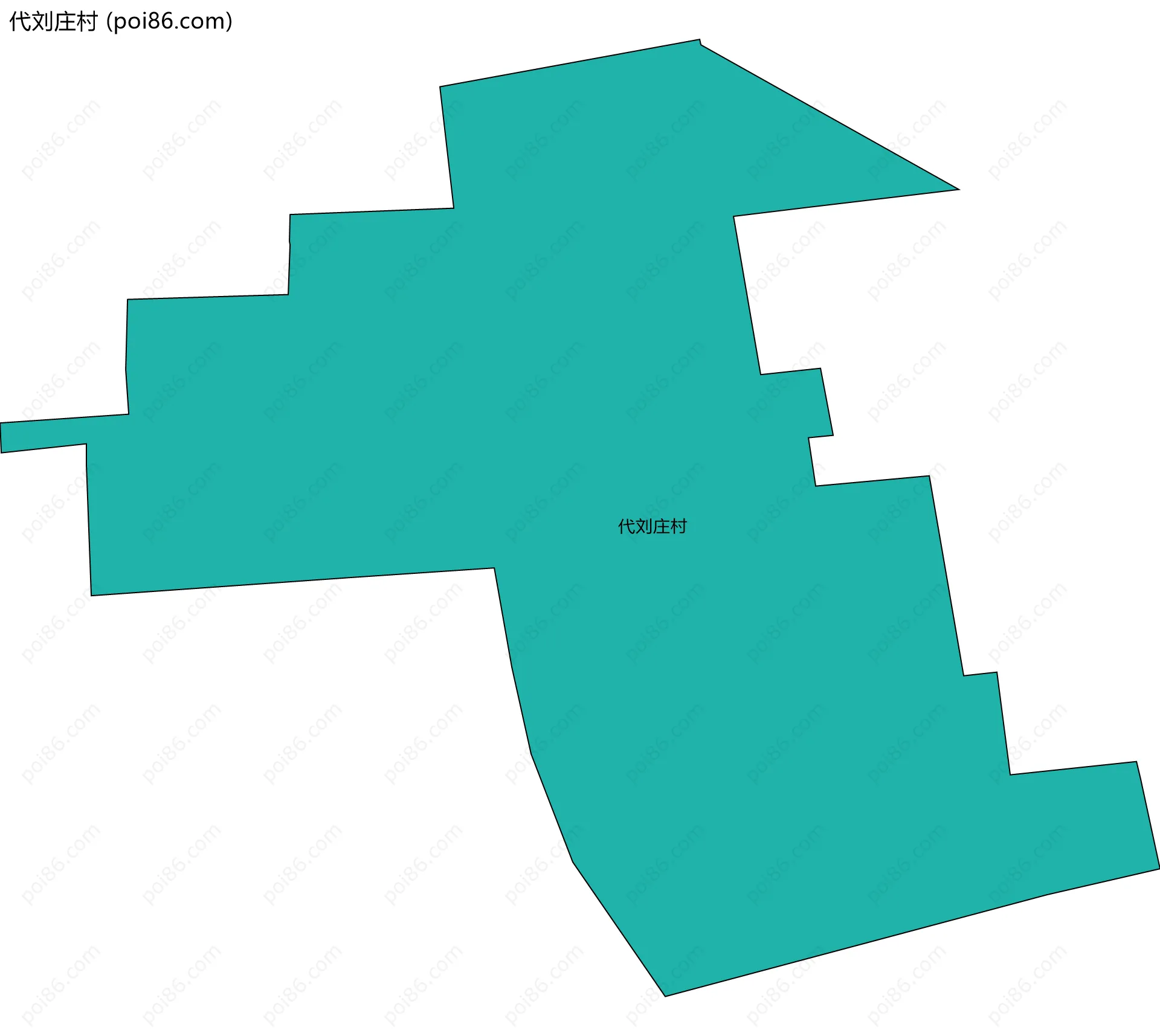 代刘庄村边界地图