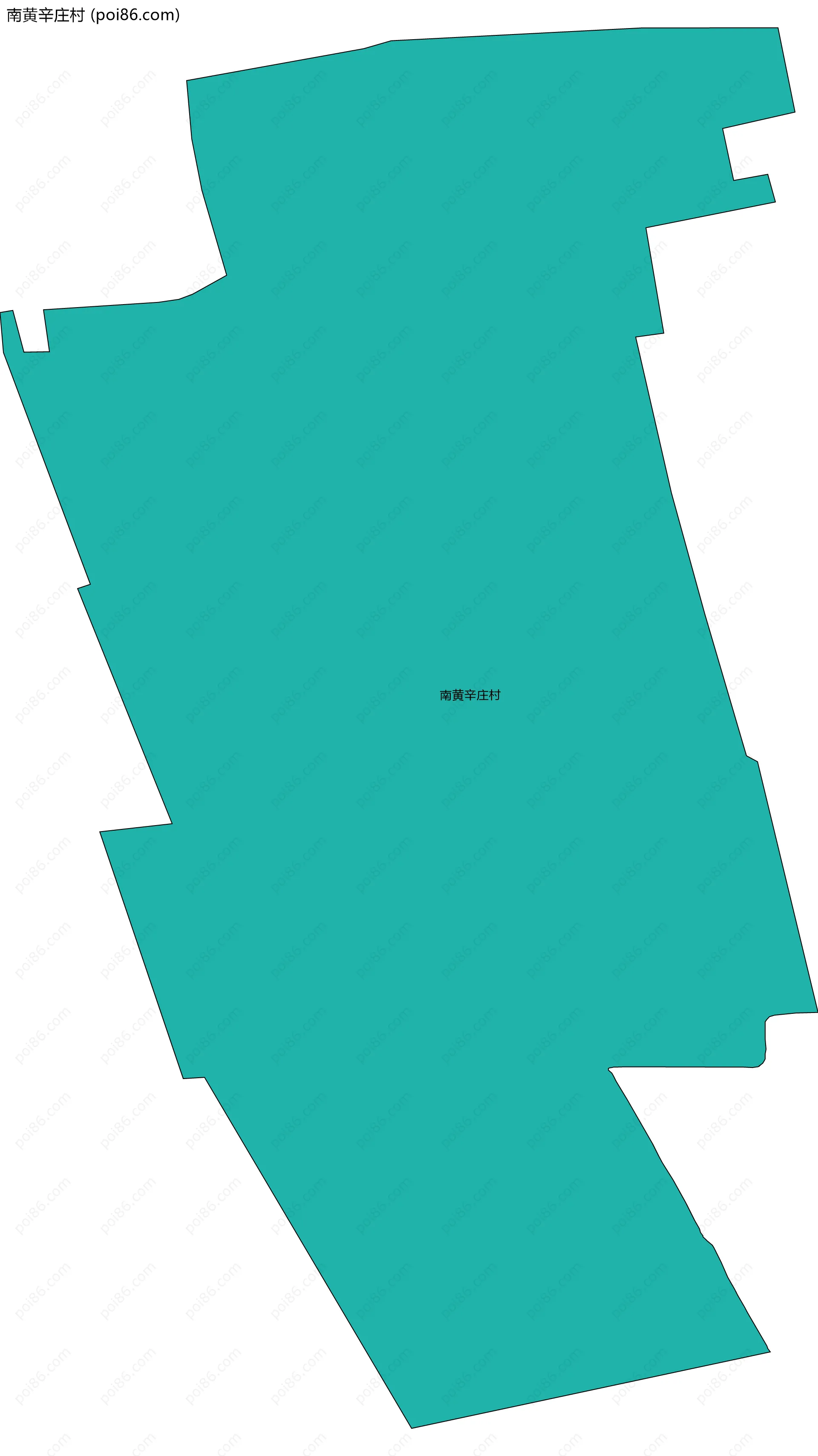 南黄辛庄村边界地图