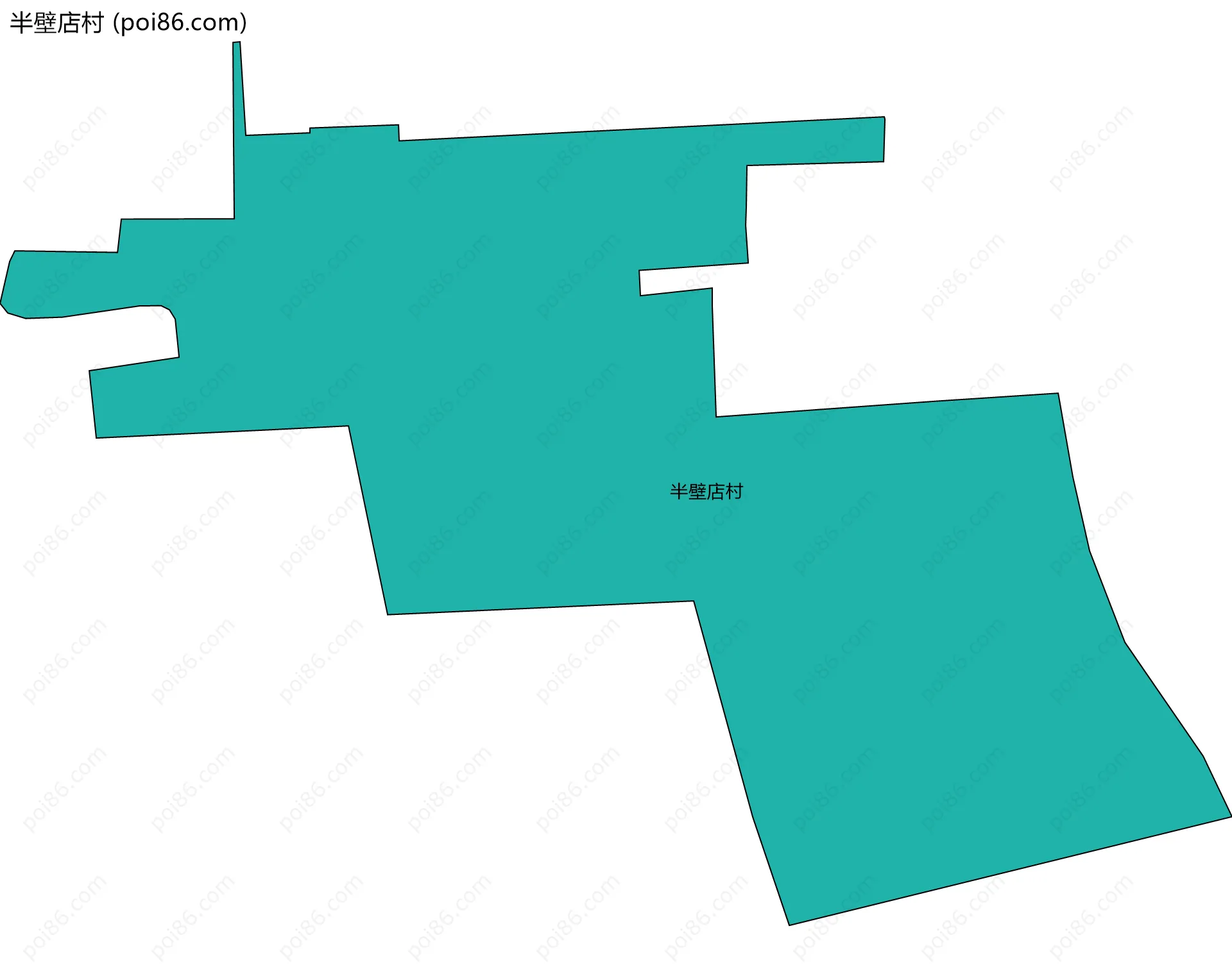半壁店村边界地图