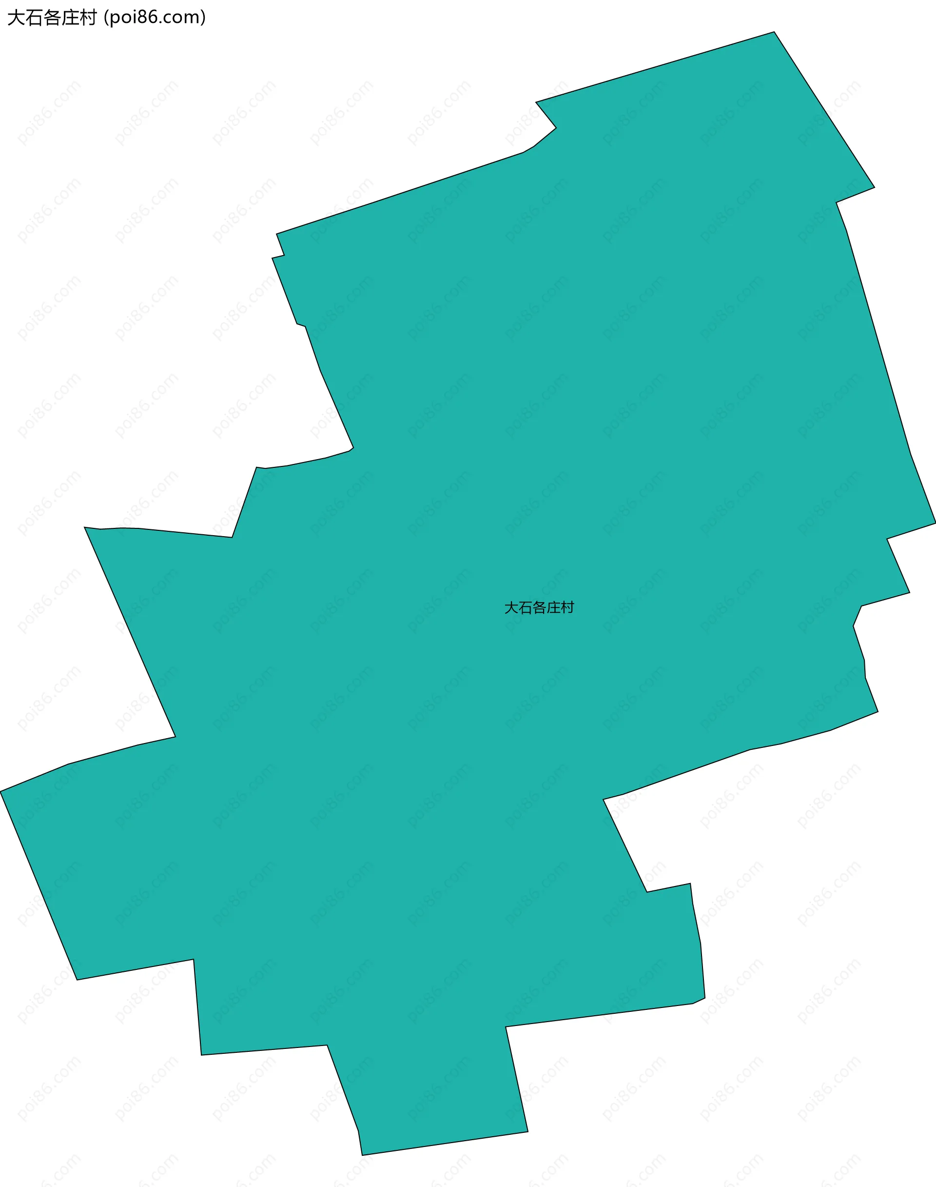 大石各庄村边界地图