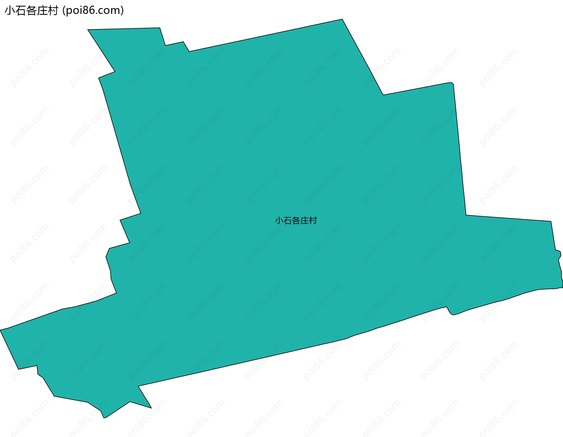 小石各庄村边界地图