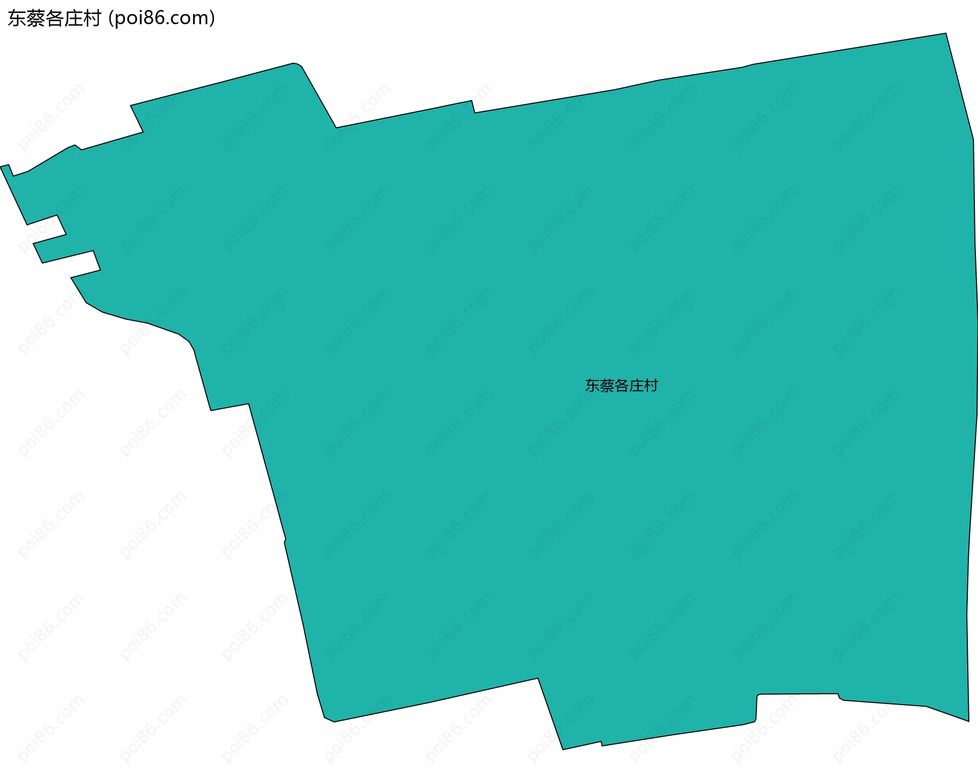 东蔡各庄村边界地图