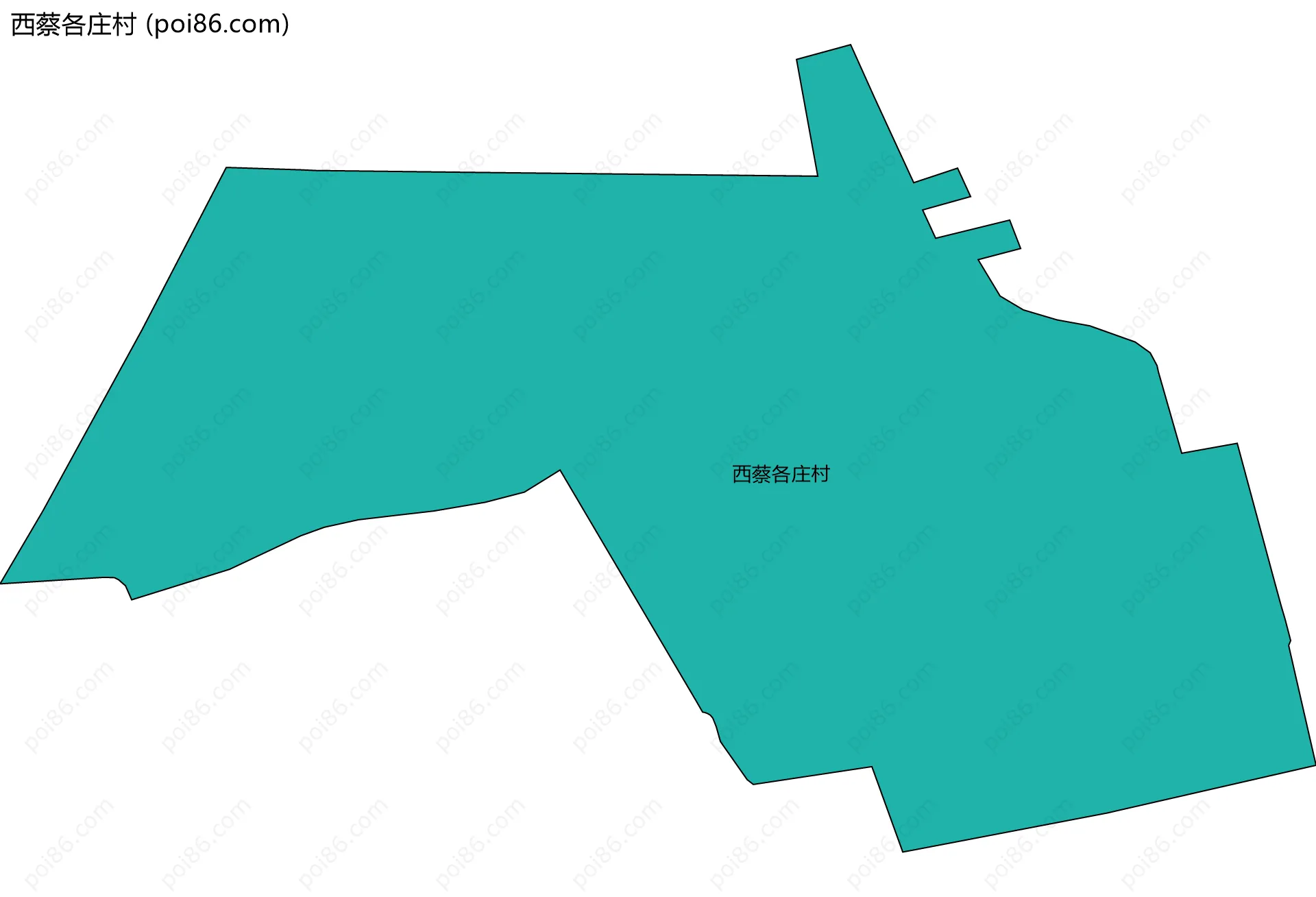 西蔡各庄村边界地图