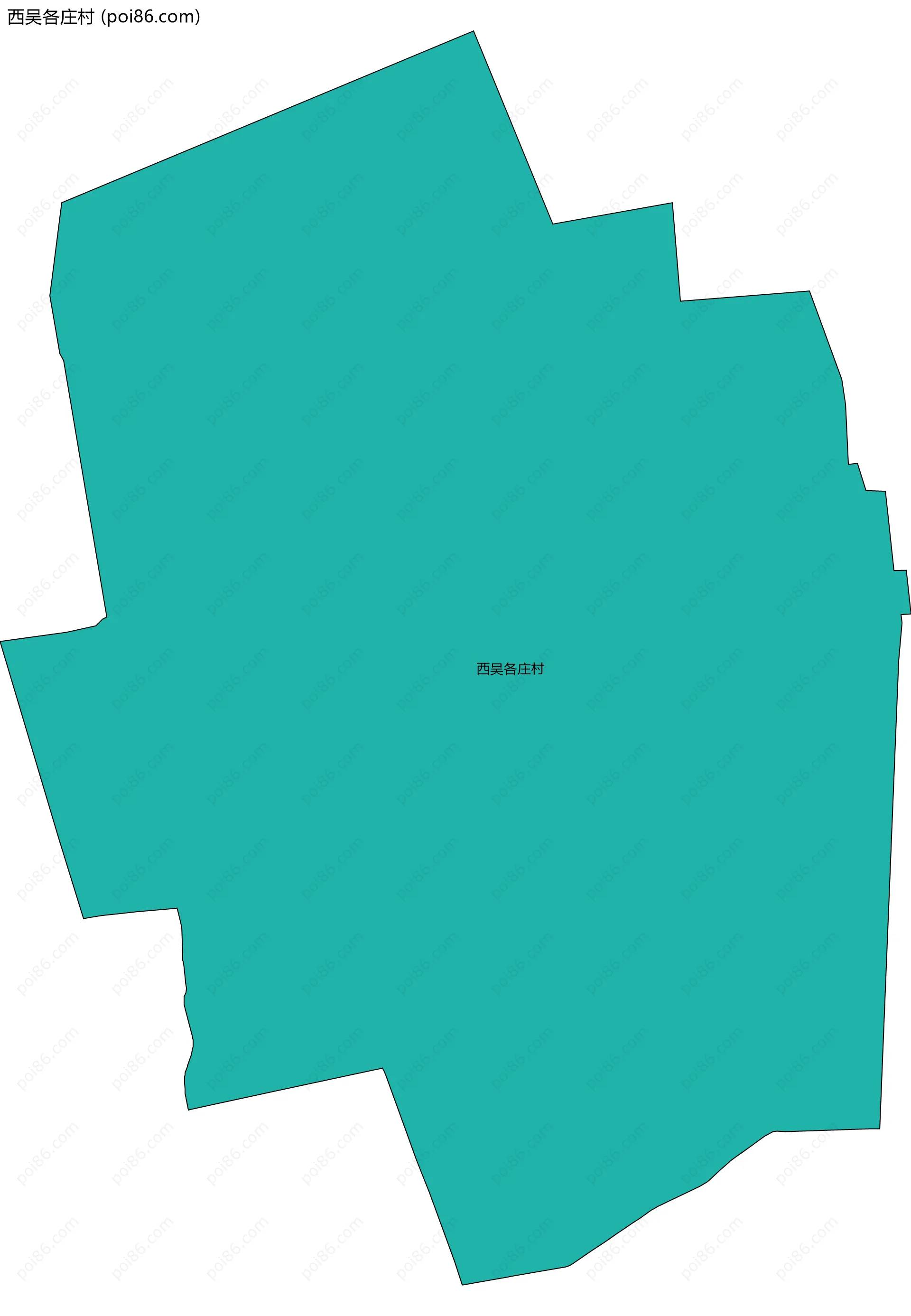 西吴各庄村边界地图