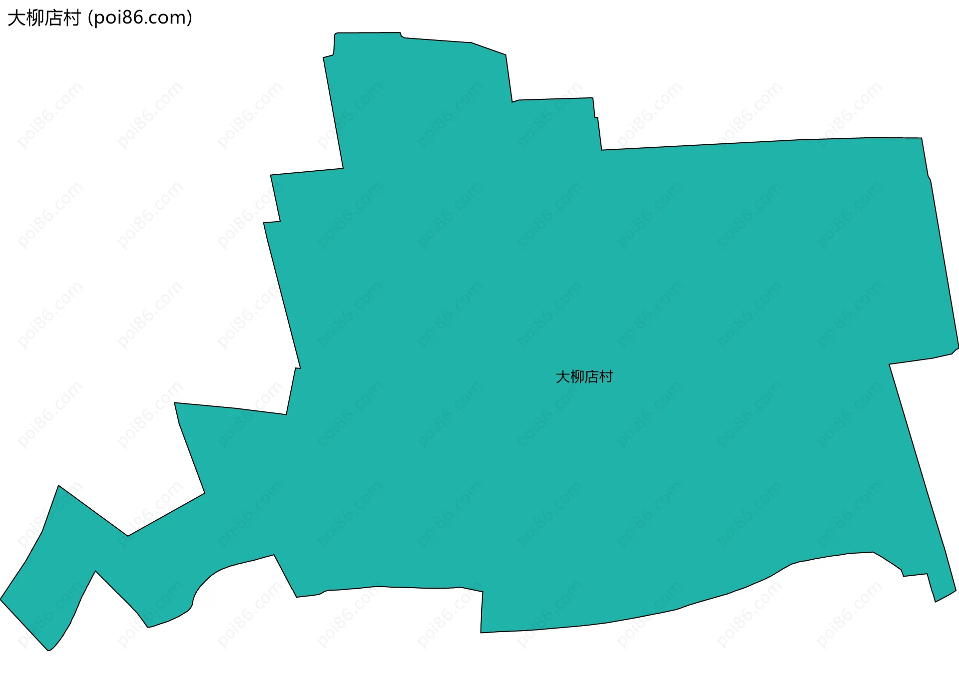 大柳店村边界地图