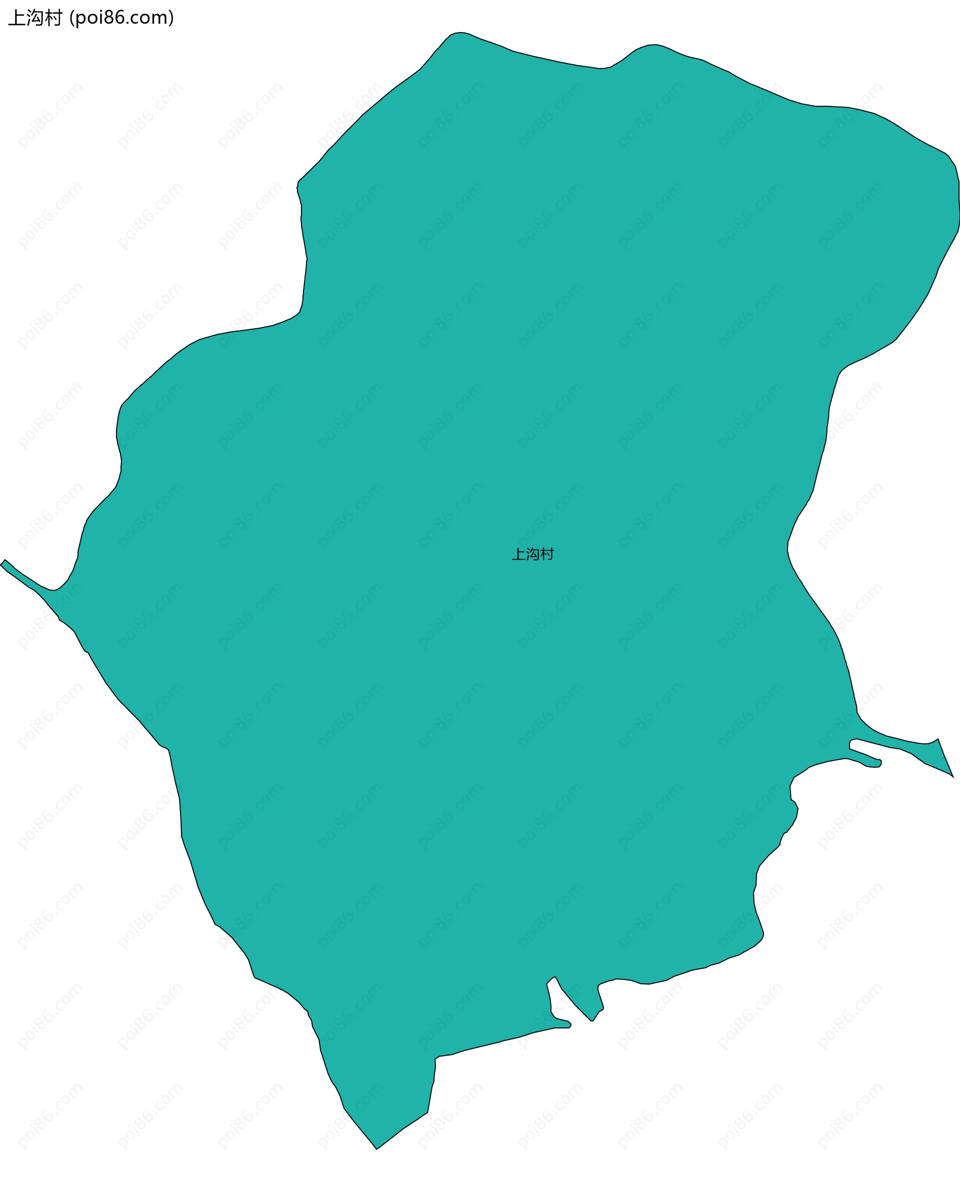 上沟村边界地图