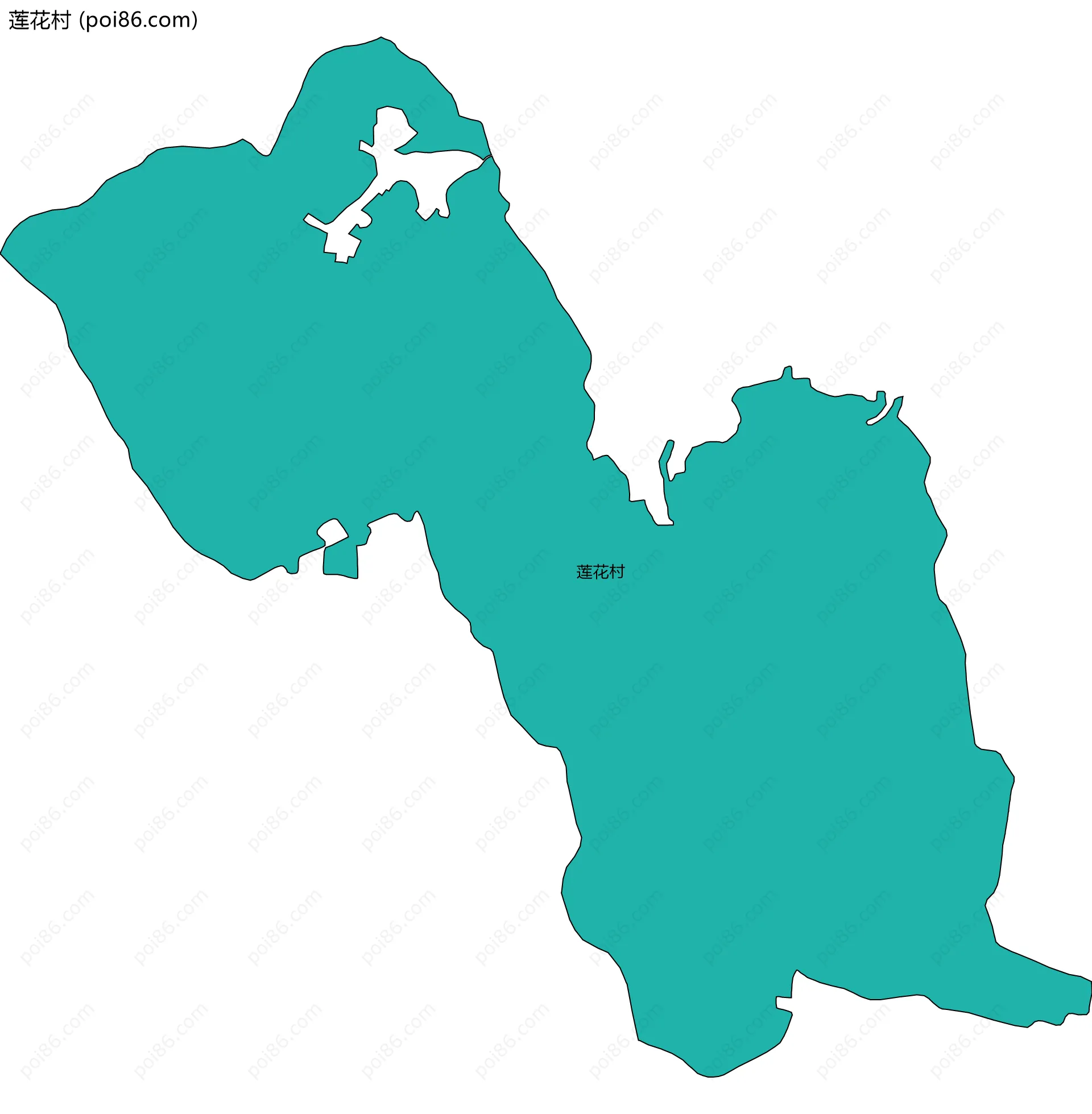 莲花村边界地图