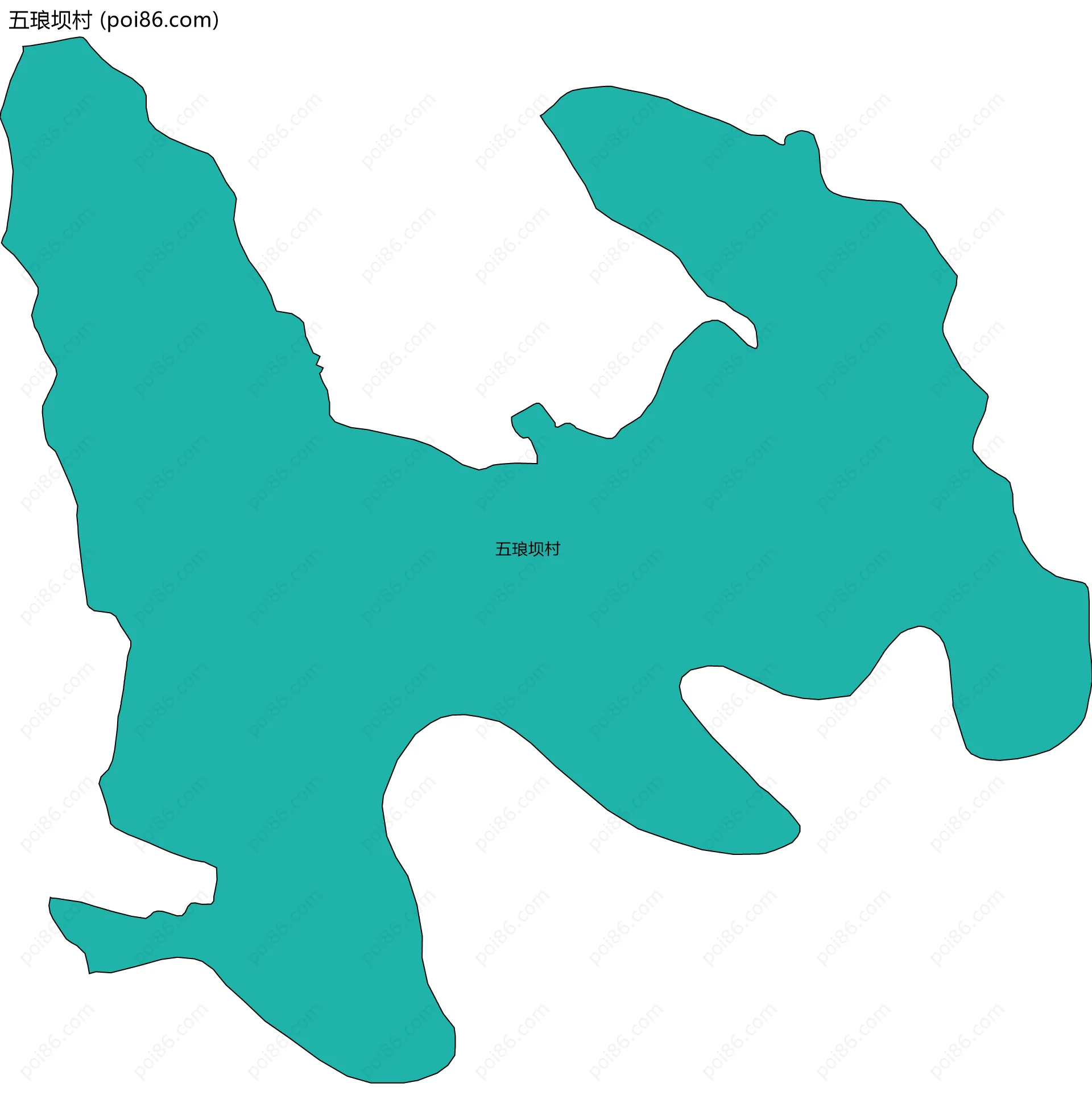 五琅坝村边界地图