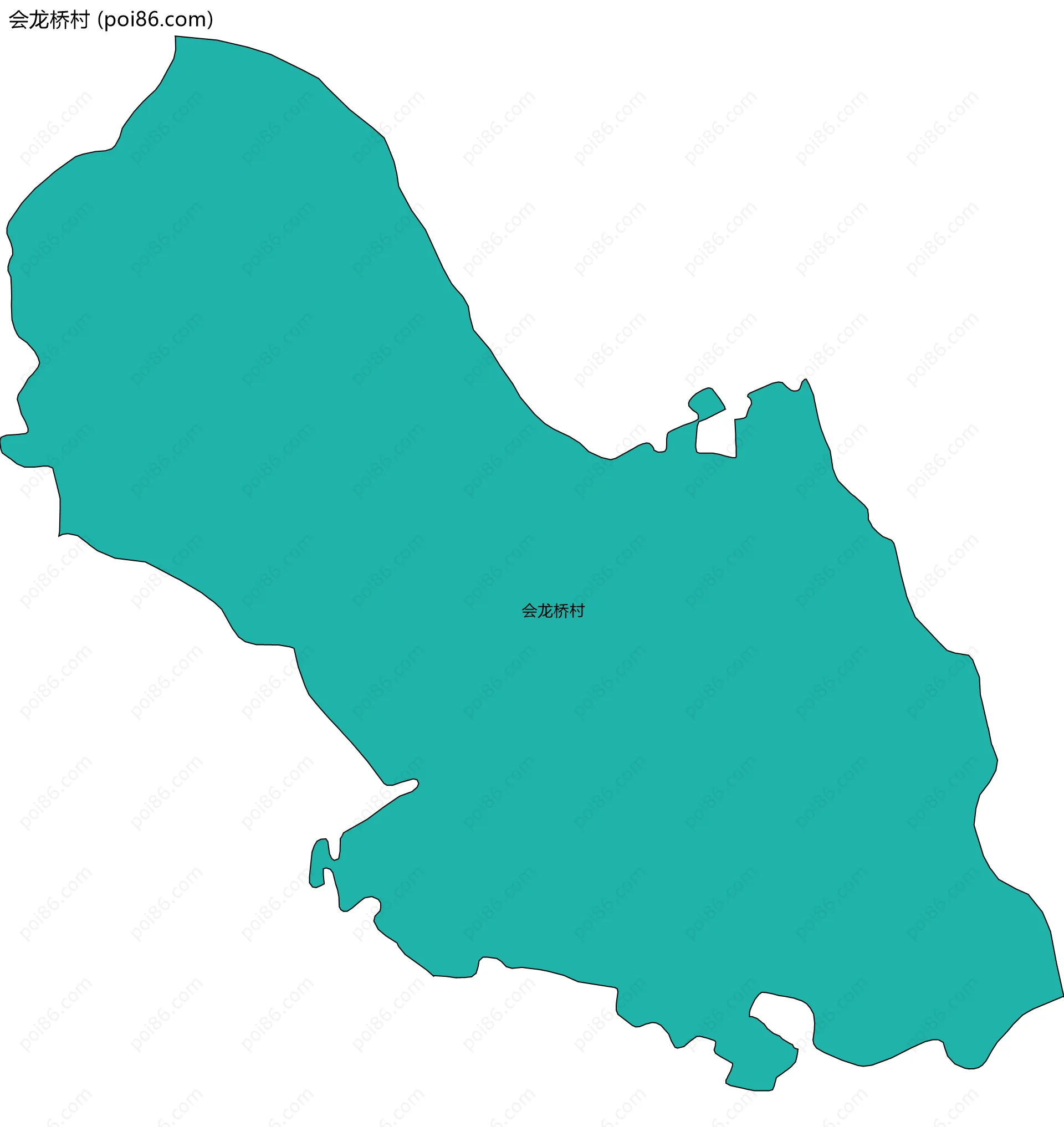 会龙桥村边界地图
