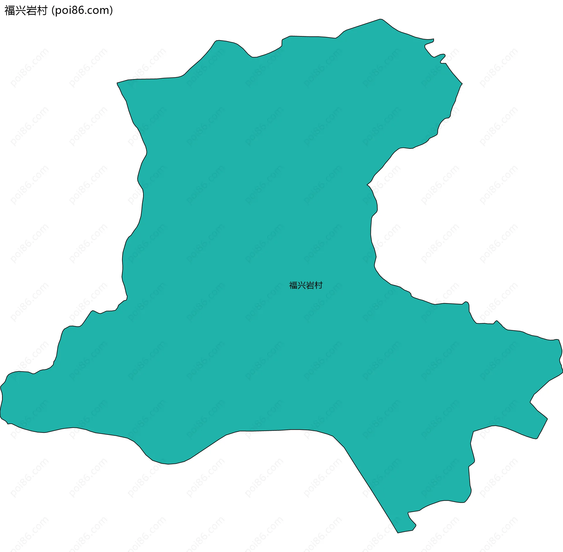 福兴岩村边界地图
