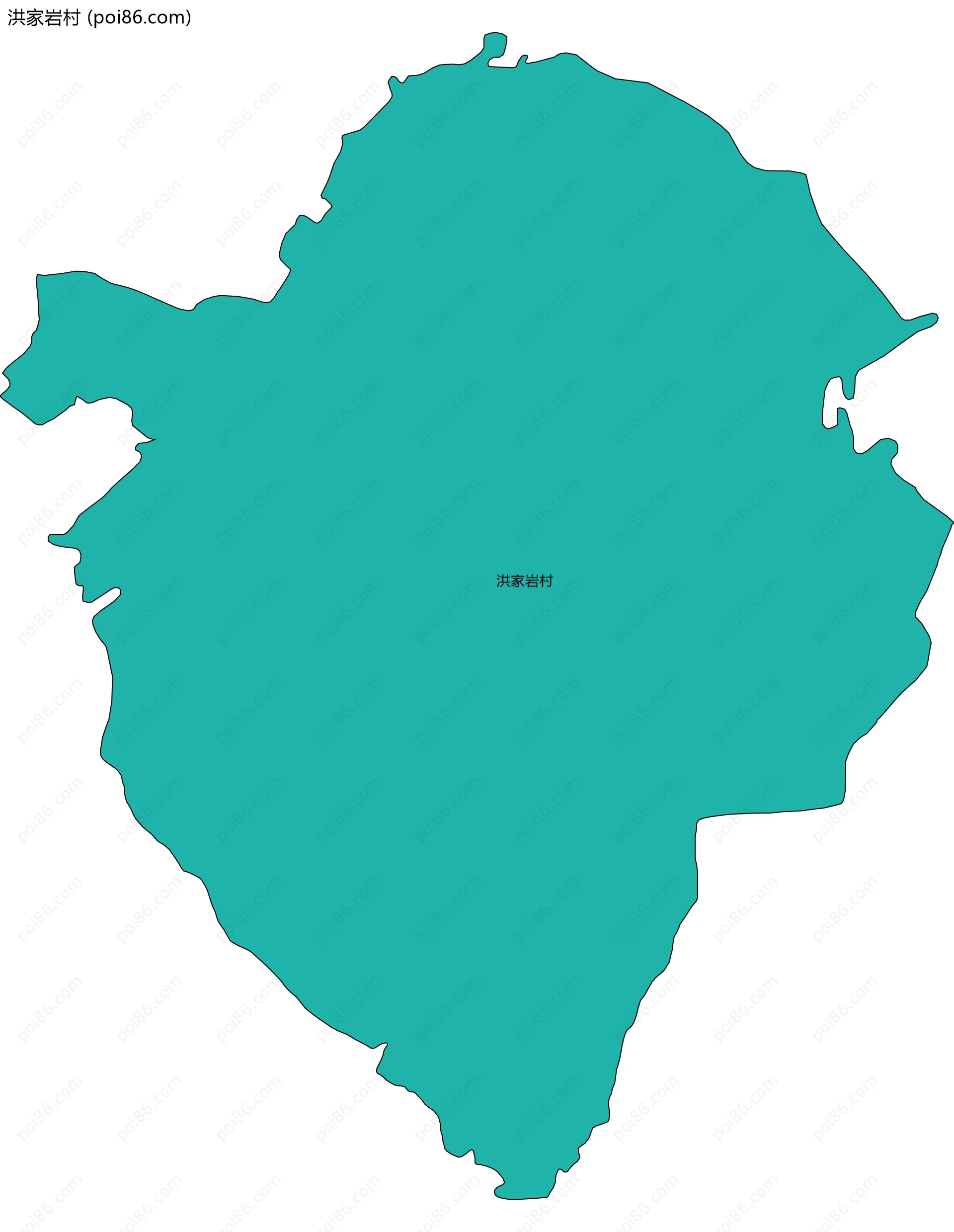 洪家岩村边界地图