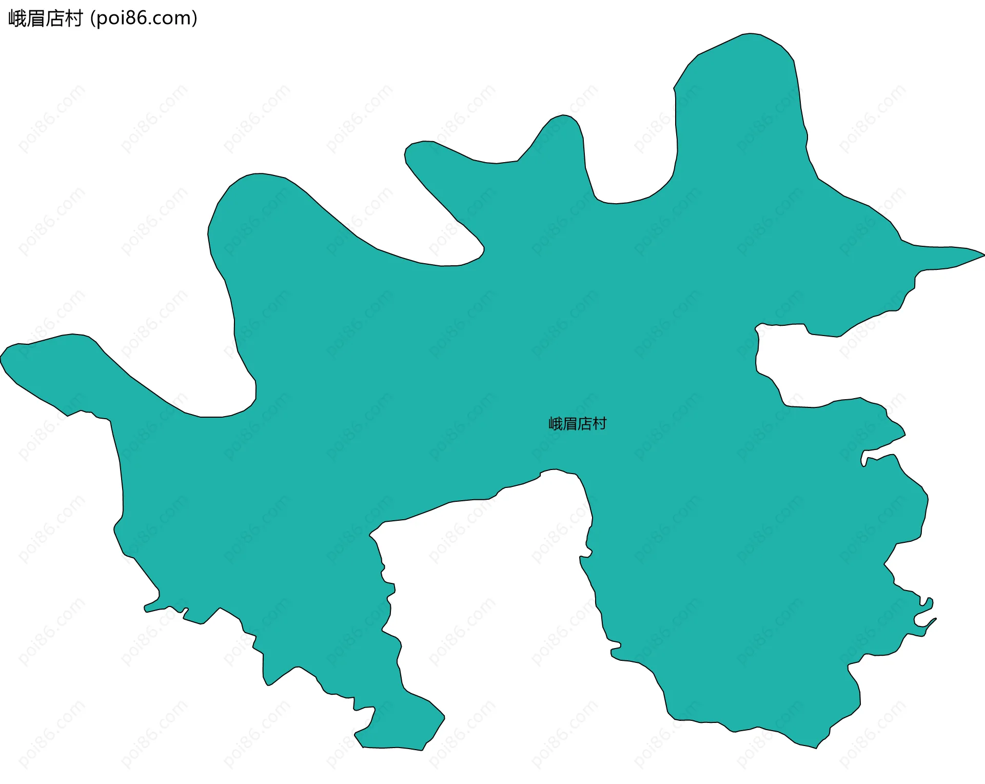 峨眉店村边界地图