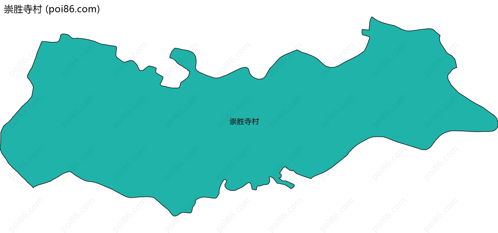 崇胜寺村边界地图