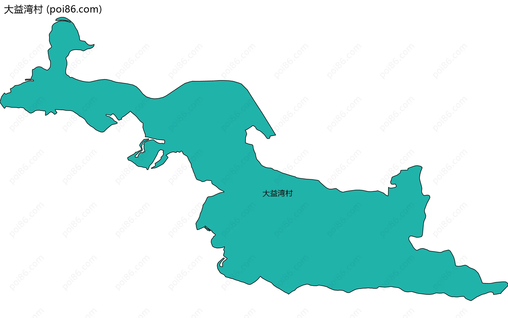 大益湾村边界地图