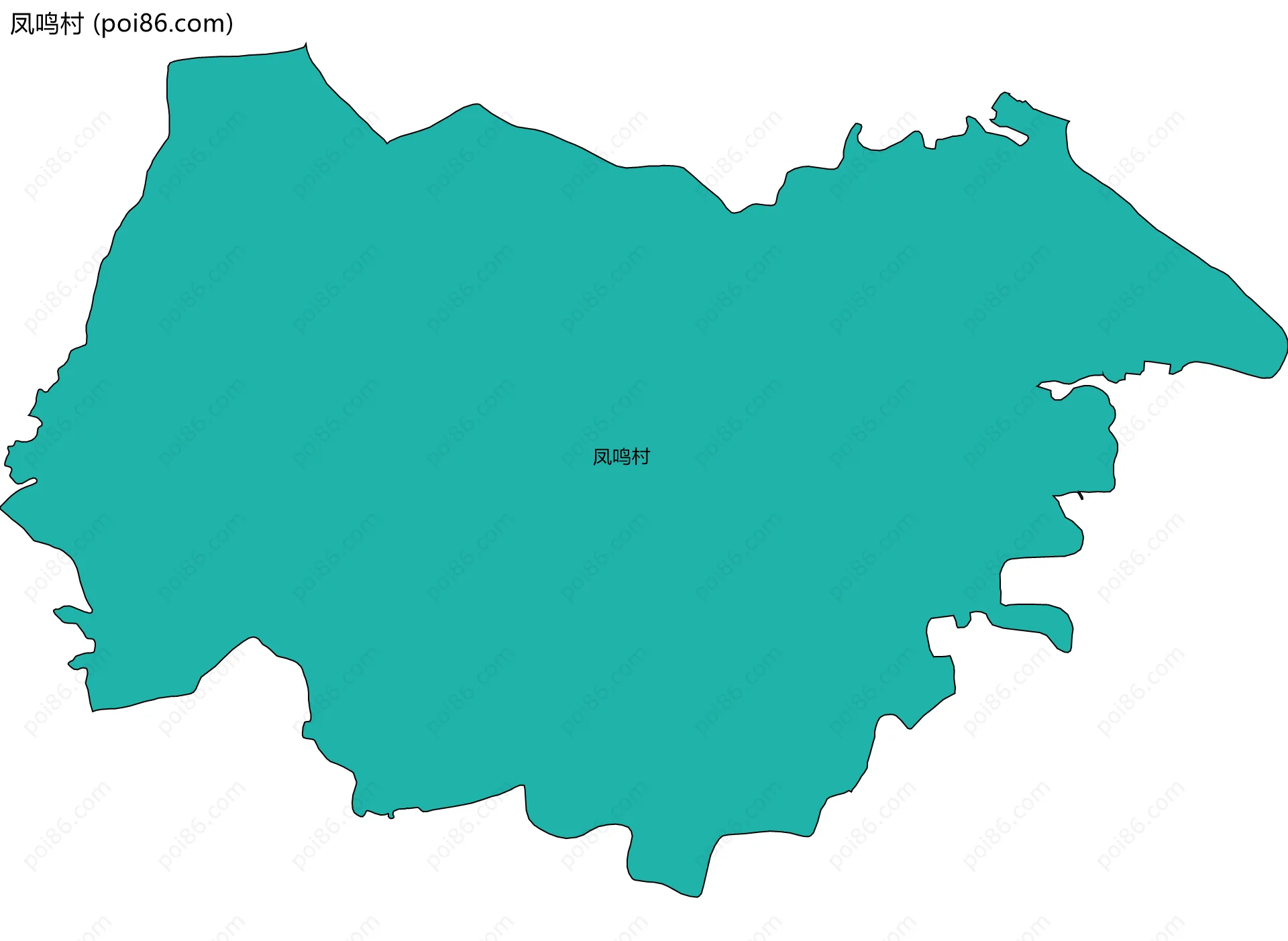 凤鸣村边界地图