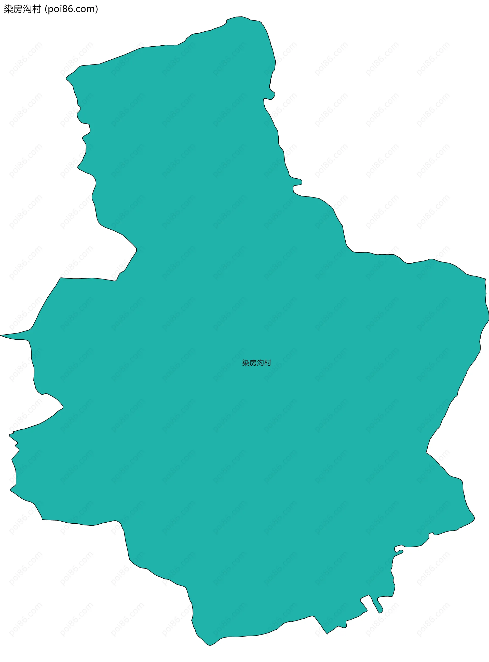 染房沟村边界地图