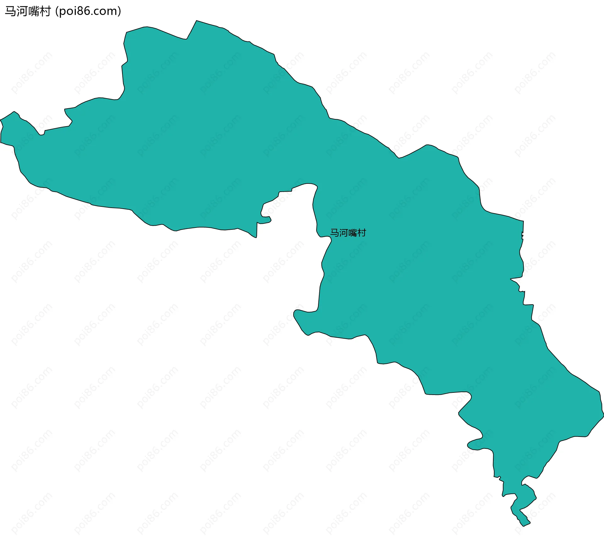 马河嘴村边界地图