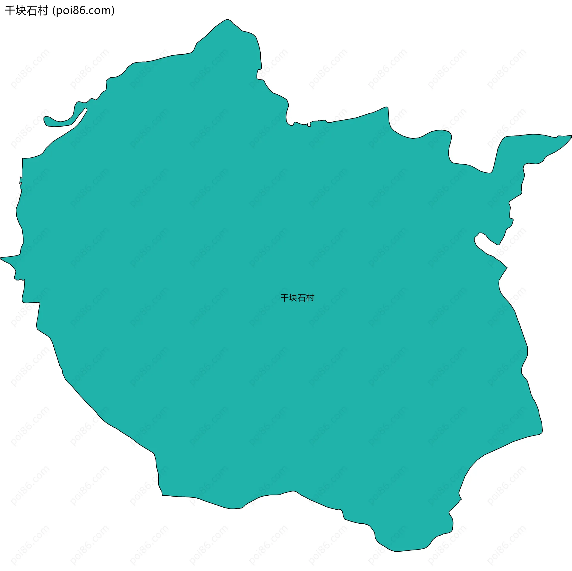 千块石村边界地图