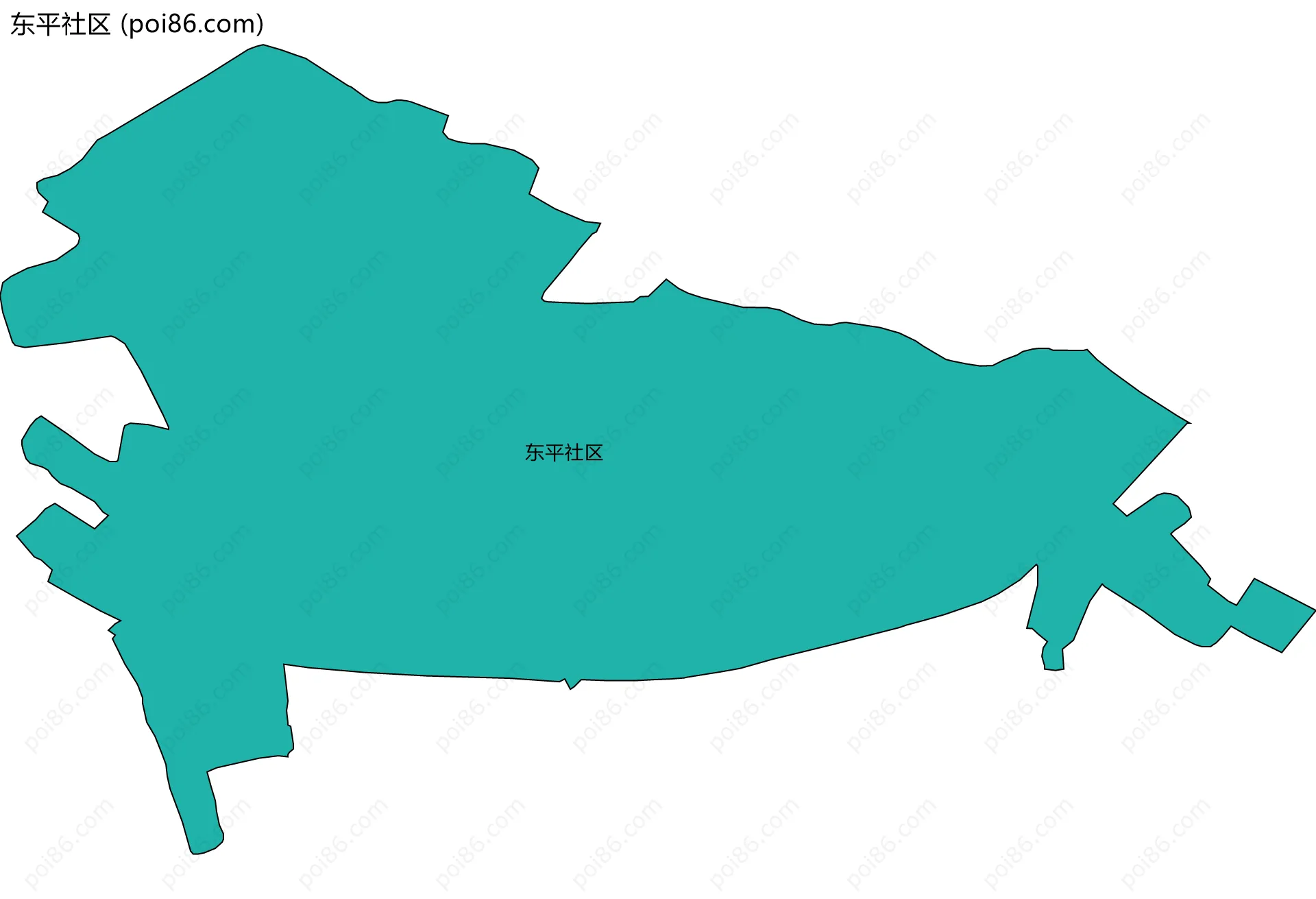 东平社区边界地图